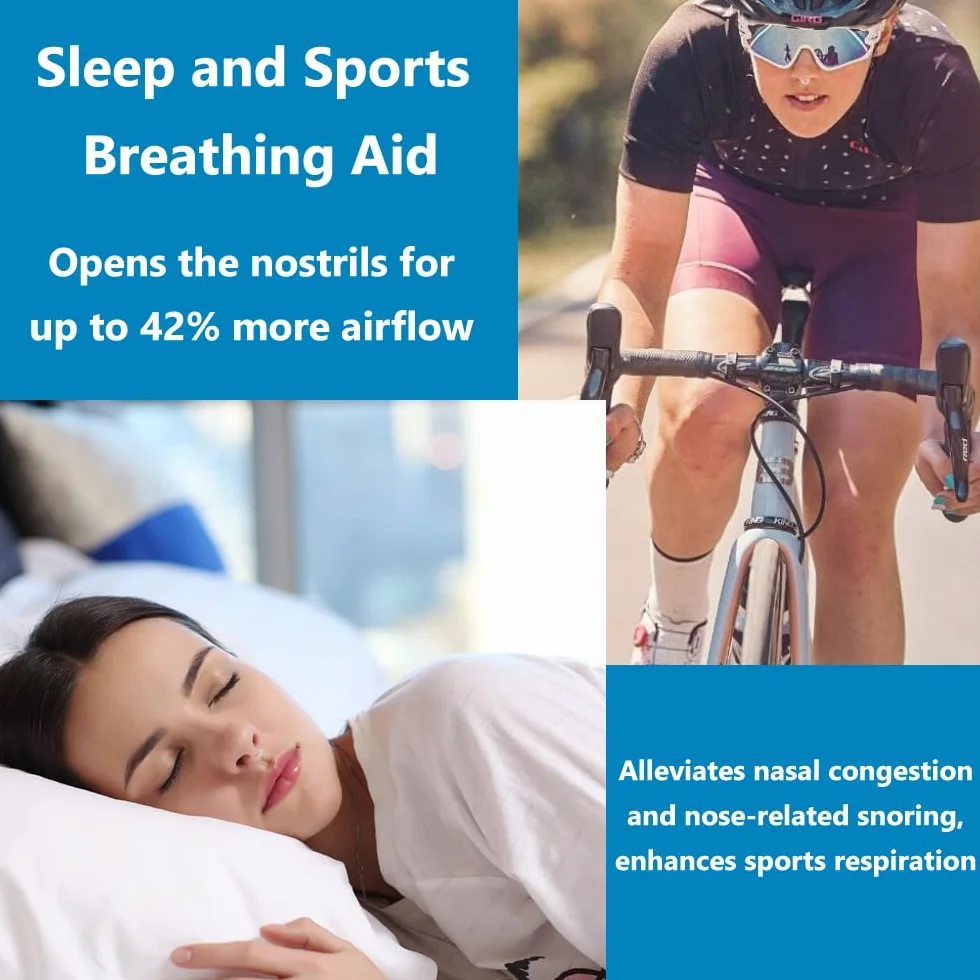 Super-Support Nasal Dilator, poprawia sen i przepływ powietrza podczas uprawiania sportu, pomaga w przypadku zatkanego nosa i chrapania związanego z nosem (M, 4 sztuki)
