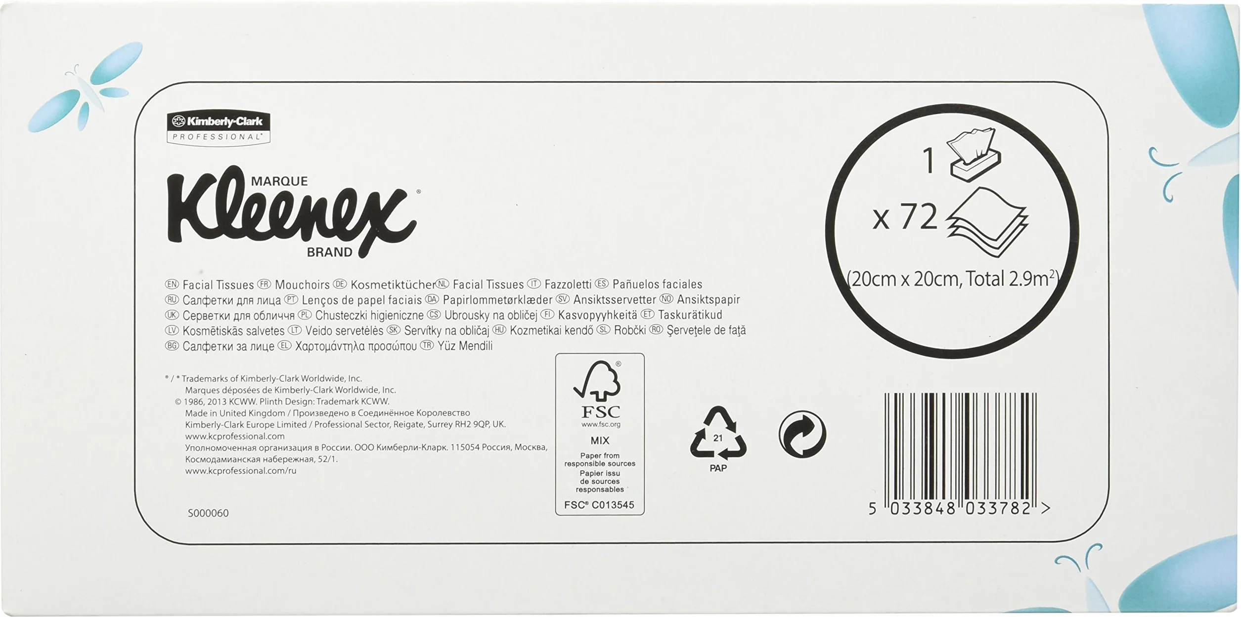 Kleenex Original 8824 Chusteczki, Biały, 72 szt.