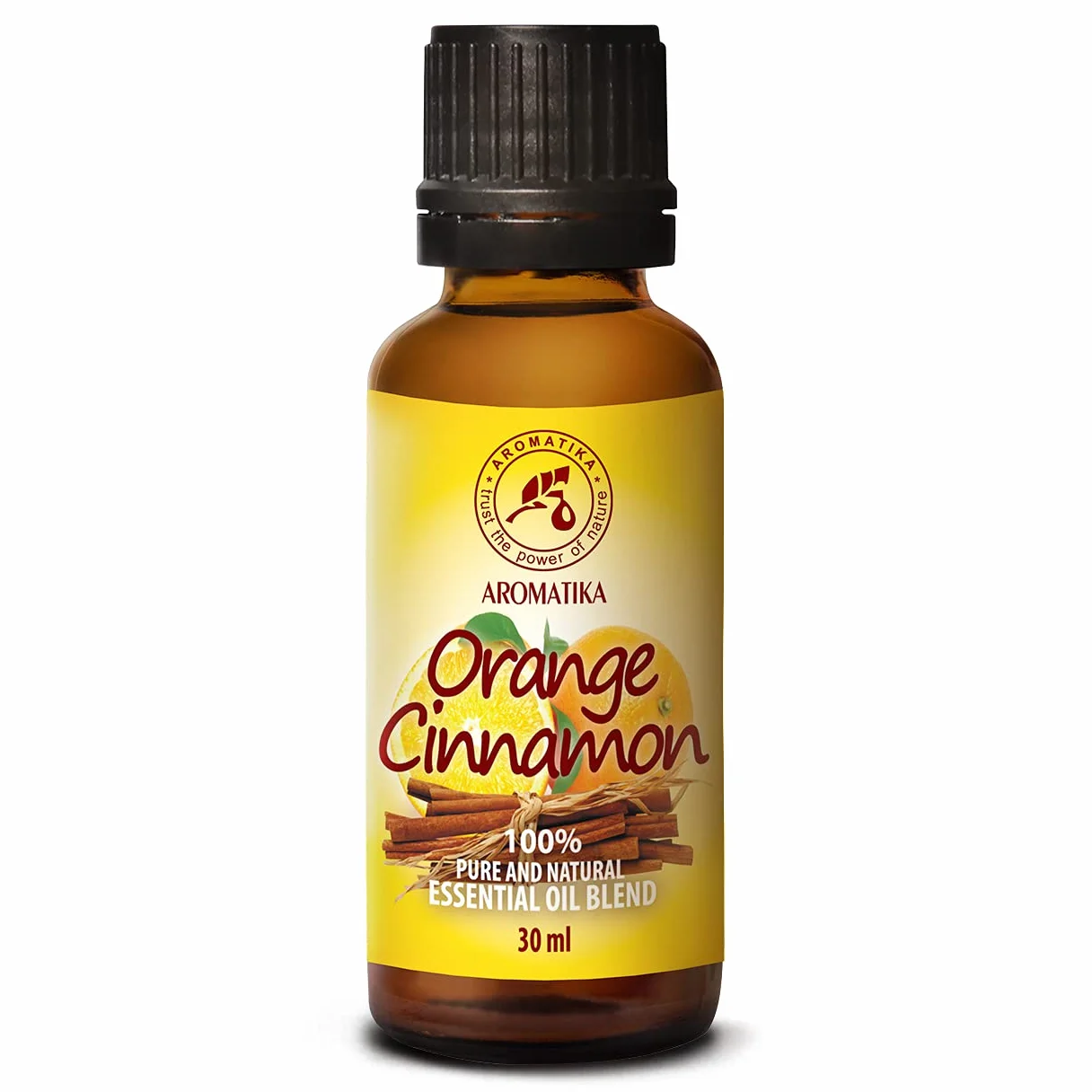 Fragrance Oil Blend 30ml - The Mix Natural Essential Cinnamon - Orange Oils - Best for Aromatherapy - Oil Burner - for Calming - Beauty - Relaxation - Glass Bottle