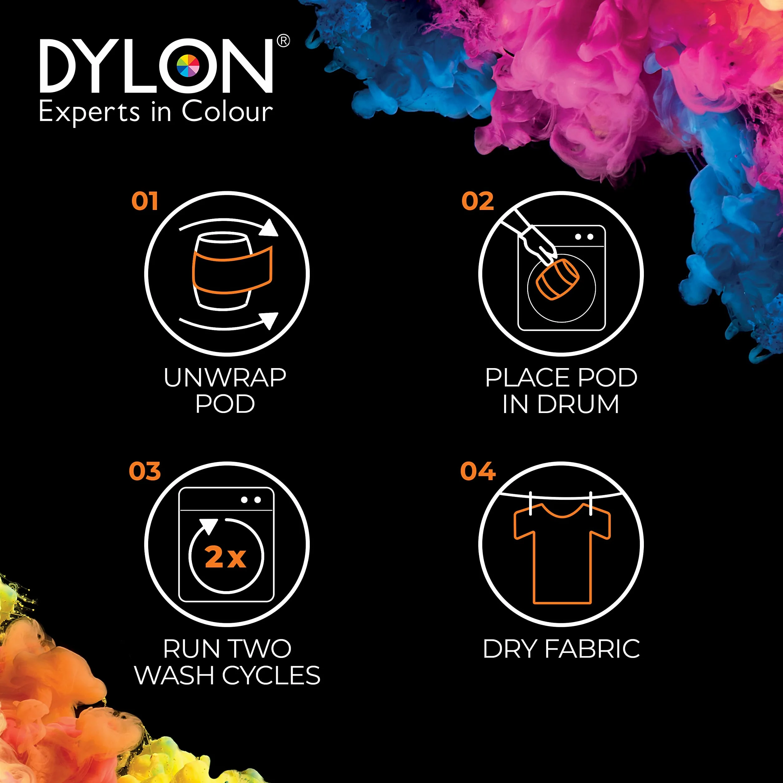 Dylon Machine Dye Pod Passion Pink 350 g