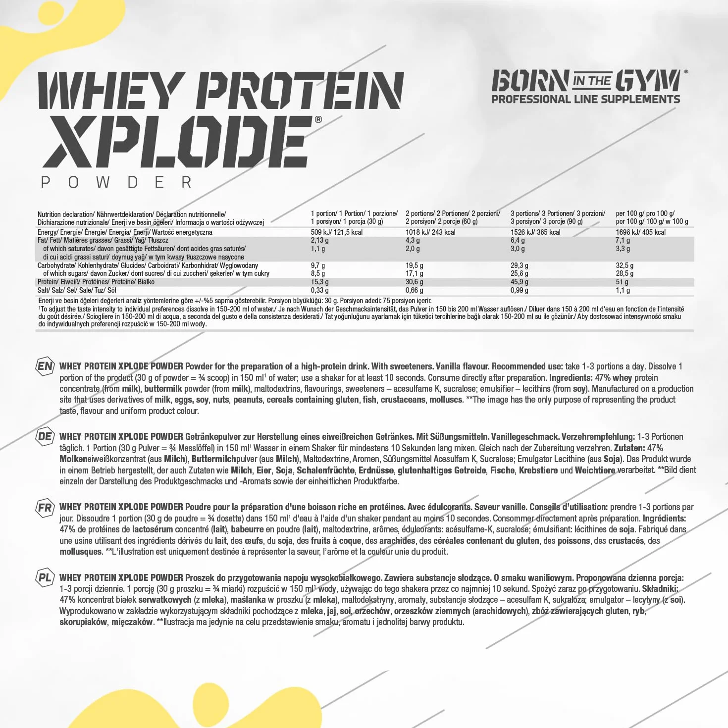 Olimp Whey Protein Xplode 2250g Białko Odżywka Białkowa Wanilia