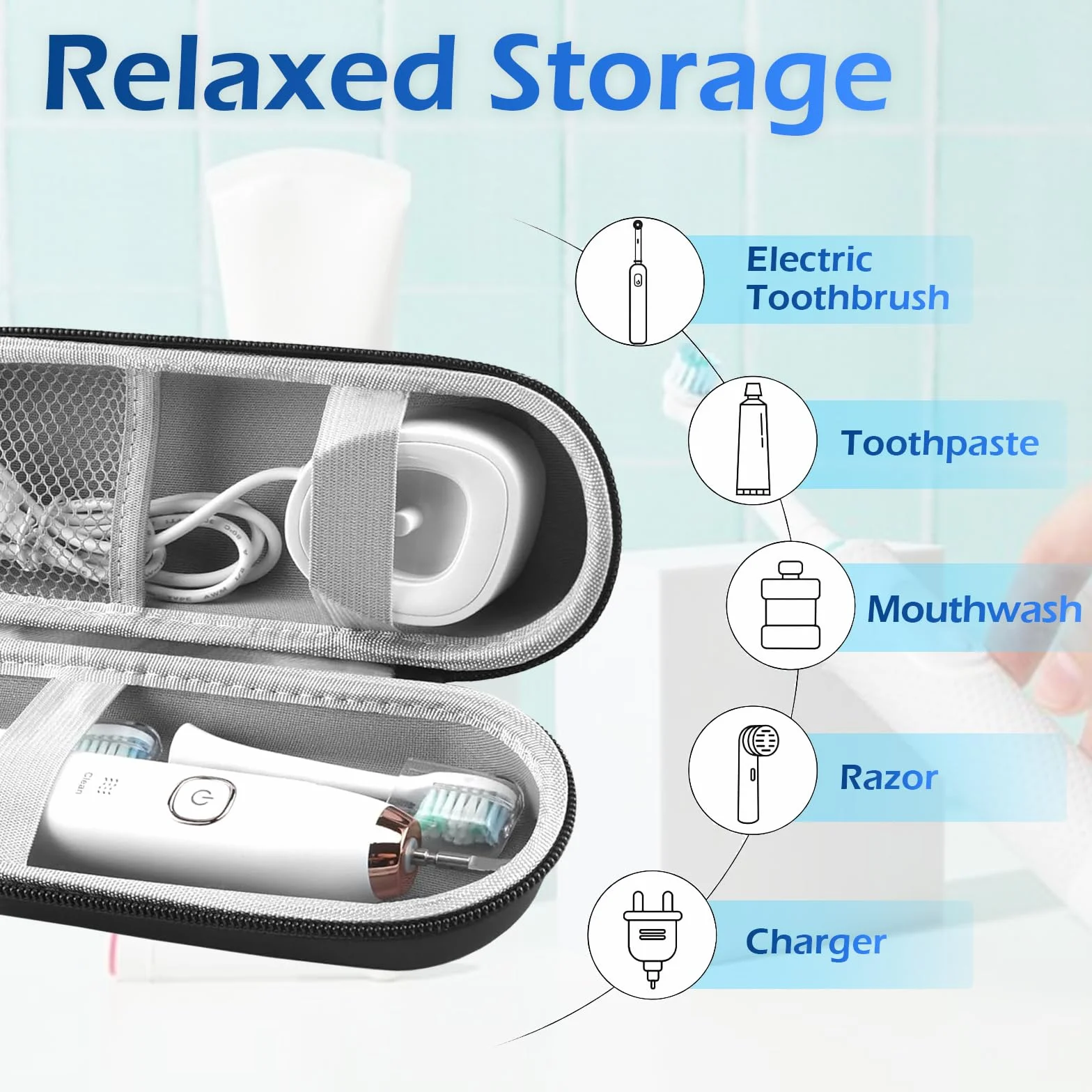 Etui na elektryczną szczoteczkę do zębów Oral-B Philips Pro Smartseries pyłoszczelne podróżne