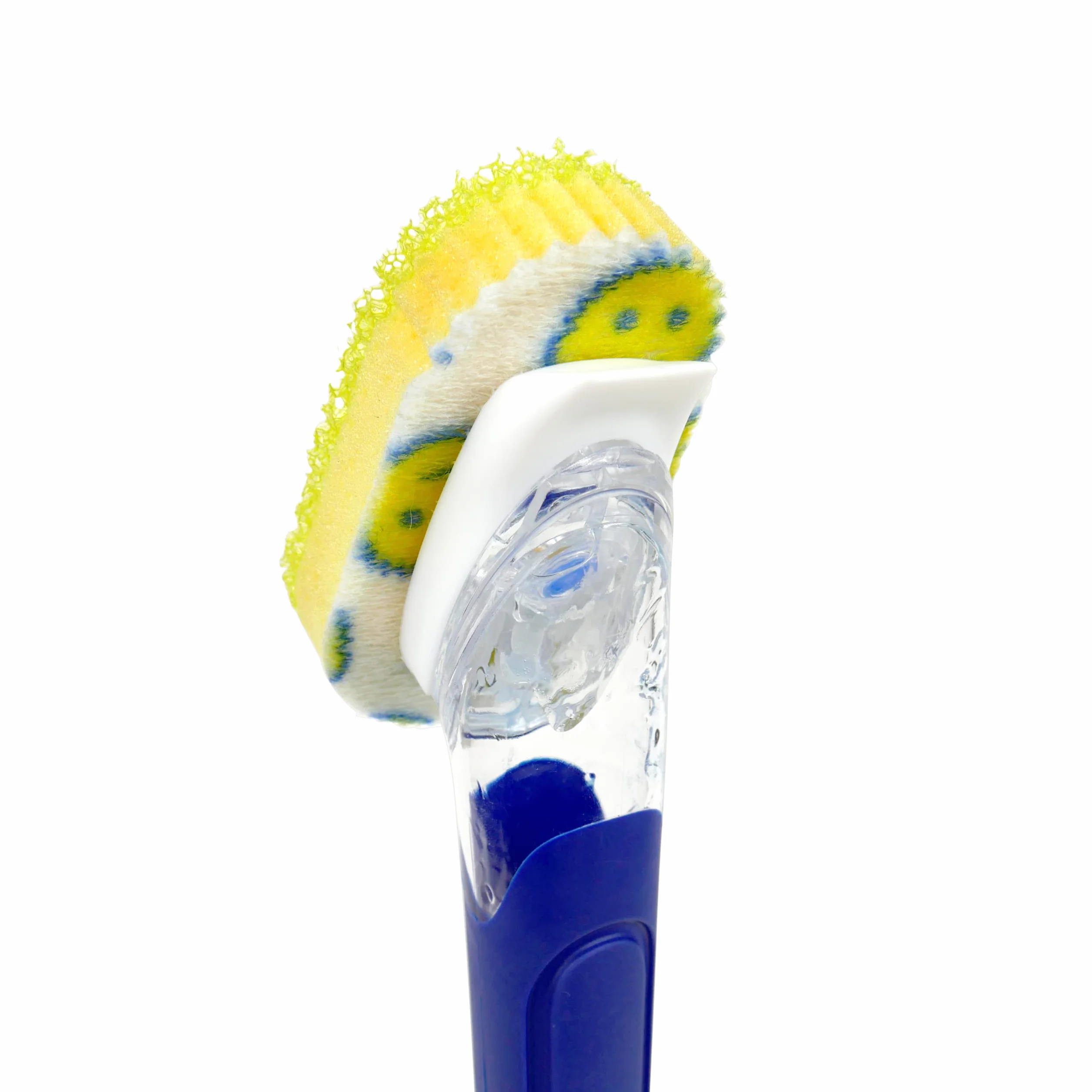 Scrub Daddy Dish Daddy FlexTexture Gąbka do Naczyń z Uchwytem i Dozownikiem Płynu, Niebieski