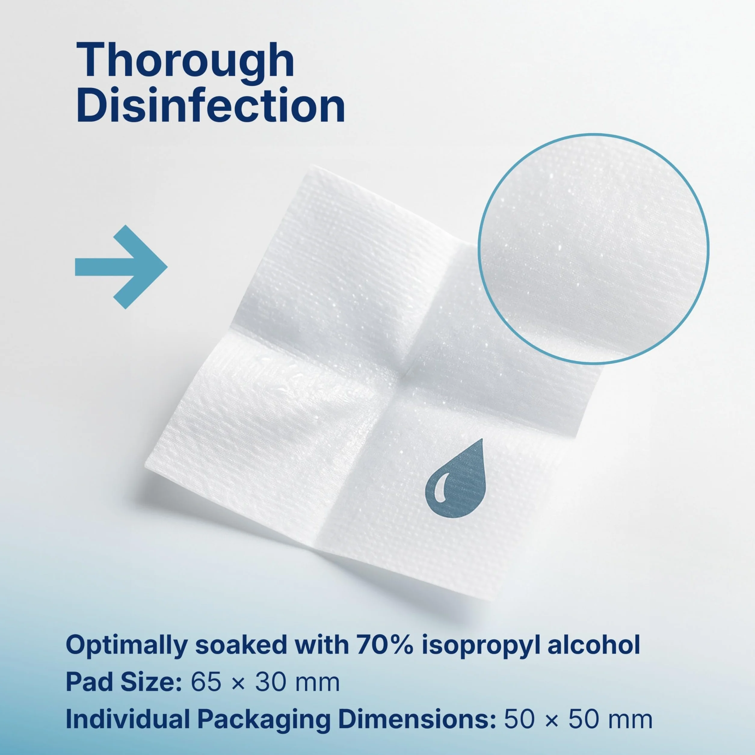 DasWas 3 x 100 Chusteczki Alkoholowe – 70% Izopropanol Poduszki Dezynfekujące – Jednorazowe Chusteczki do Dezynfekcji Skóry (65×30 mm) – 300 Alcohol Pads
