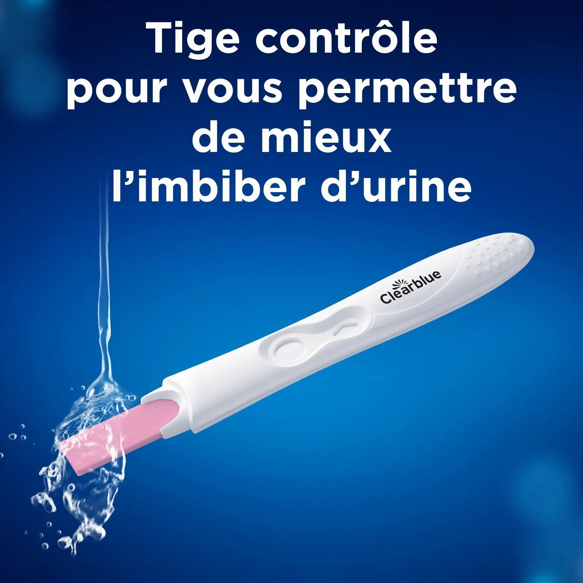 Praktyczny i szybki test ciążowy Clearblue Procter & Gamble, niezawodny w ponad 99%, 2 testy