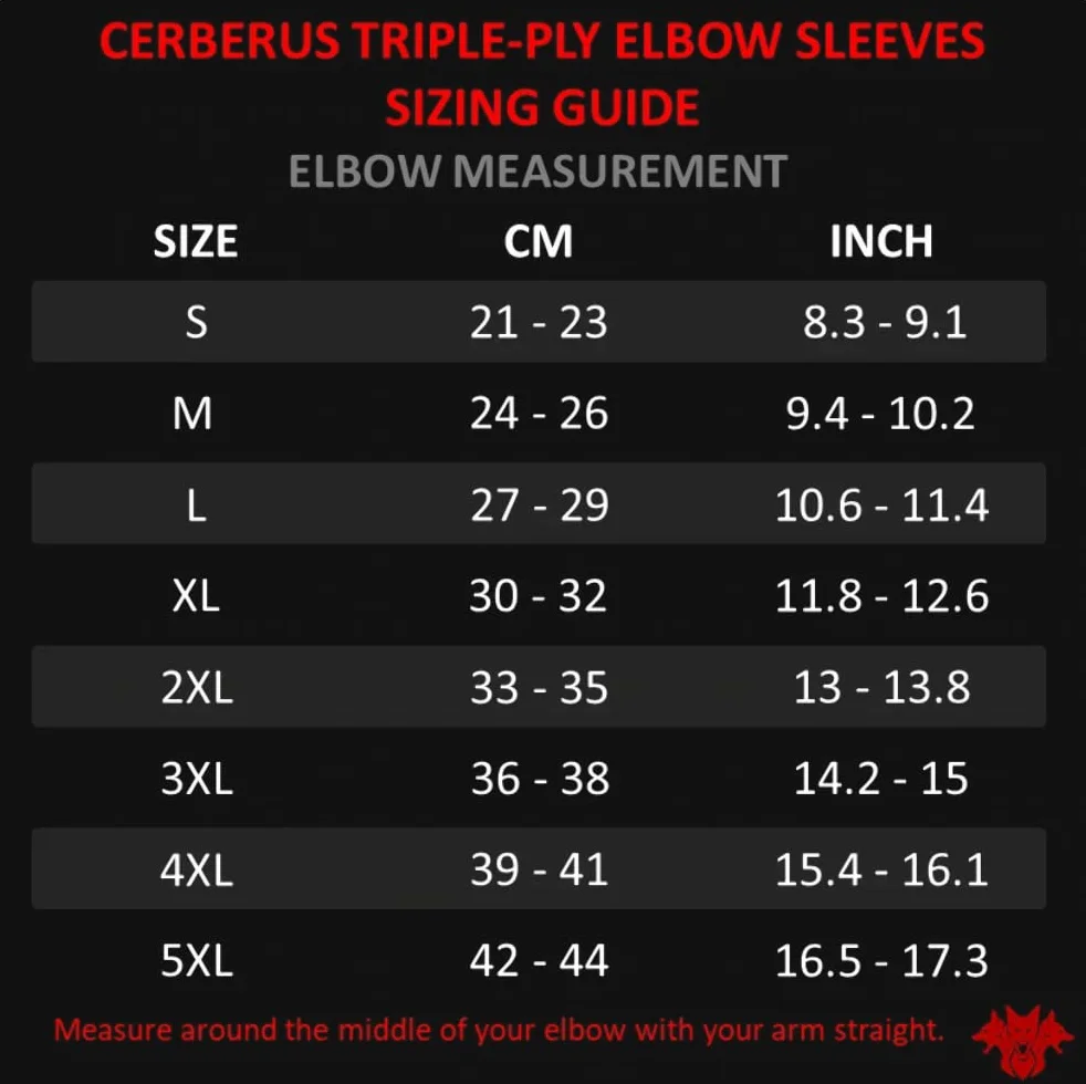 CERBERUS Strength Trzywarstwowe rękawy na łokcie XL