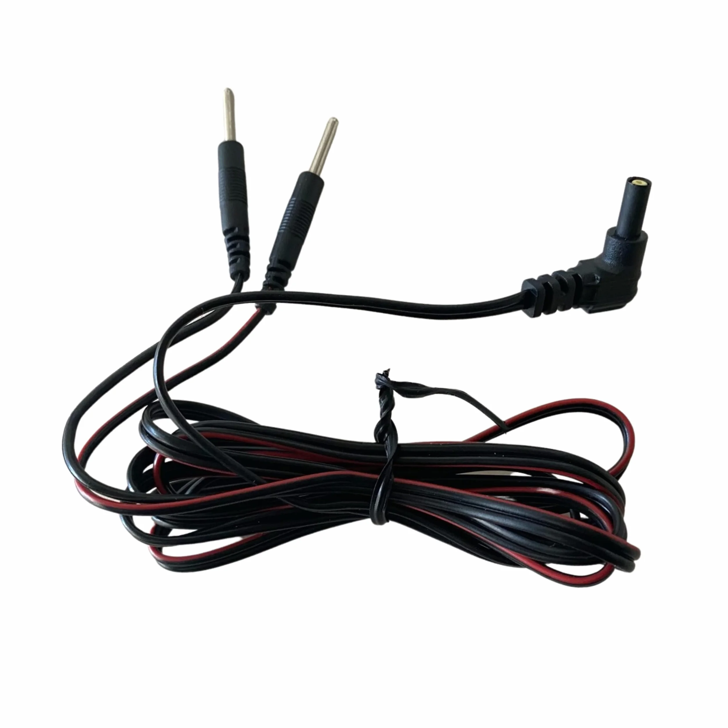 2 kable połączeniowe do elektrod z przyłączem na kabel- przewód do elektrostymulatora i aparatu tens