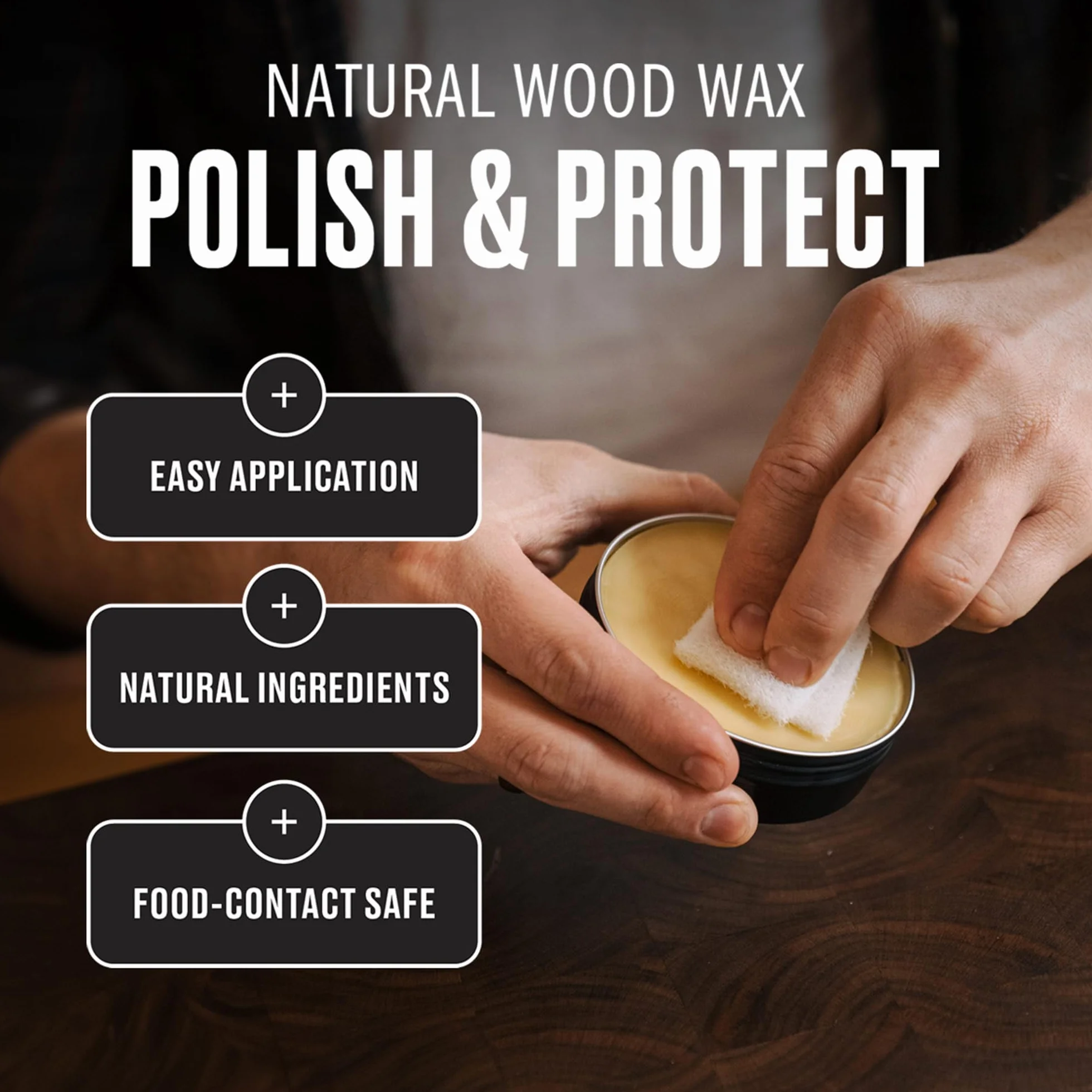 WALRUS OIL - Holzwachs, 85 g Dose, FDA lebensmittelecht, Schneidebrettwachs und Brettcreme