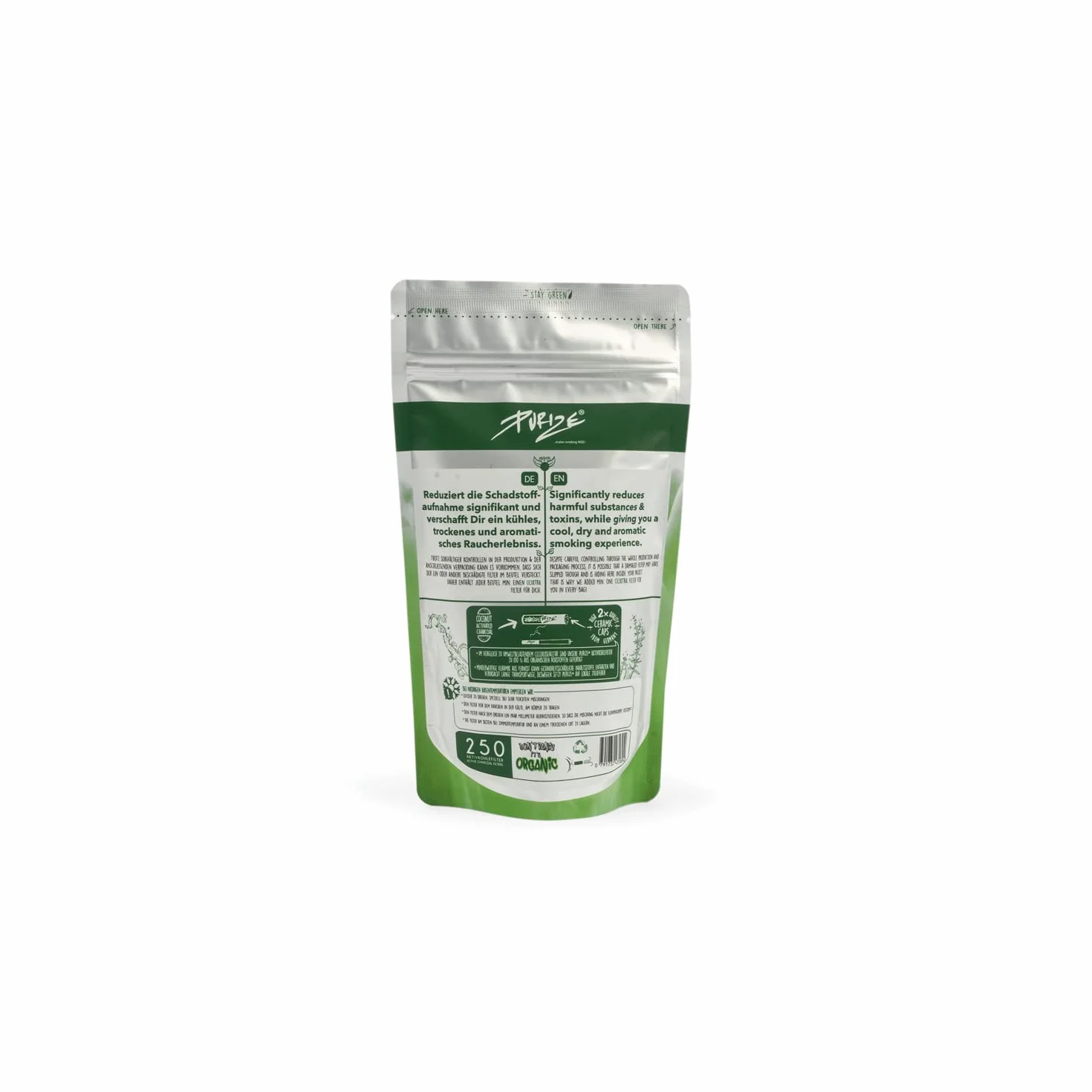 PURIZE® Worek | 250 XTRA Slim Size filtr z węglem aktywnym (zestaw specjalny)