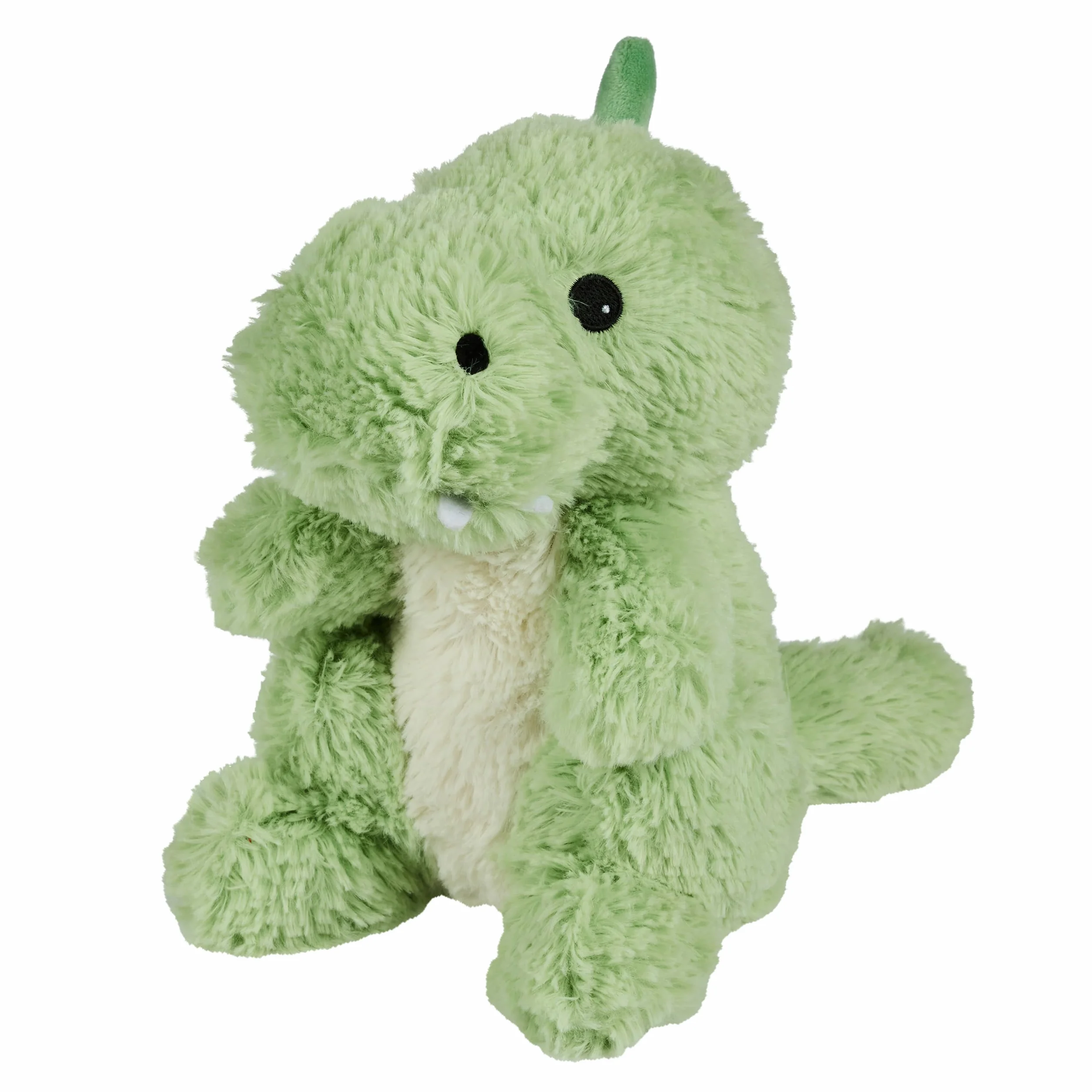 Warmies Green Baby Dino pluszowa zabawka z woreczkiem pszenicznym do mikrofalówki, podgrzewana poduszka o zapachu lawendy