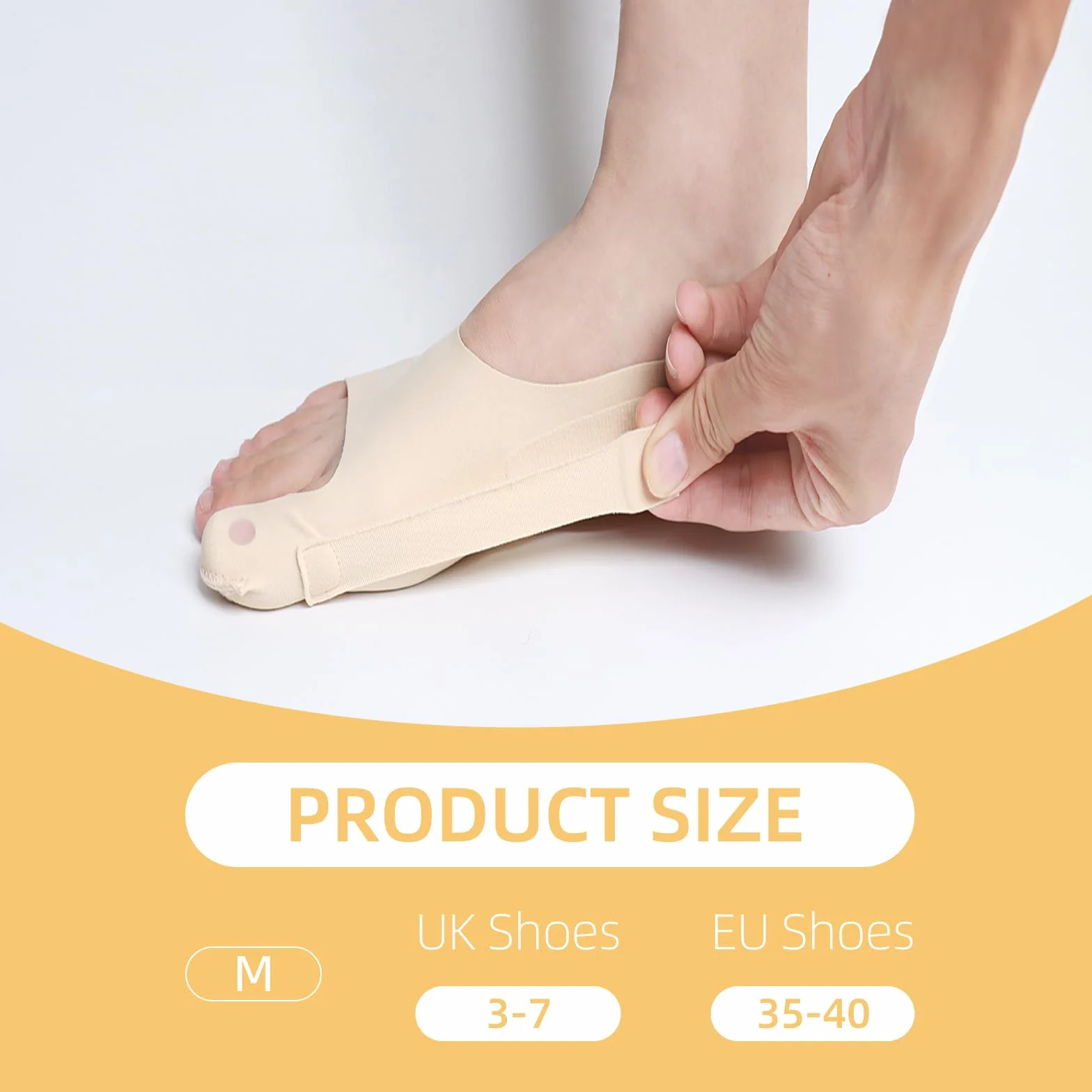 Ortopedyczna opaska korekcyjna na hallux valgus Bunion Sleeve rozmiar M na prawą stopę