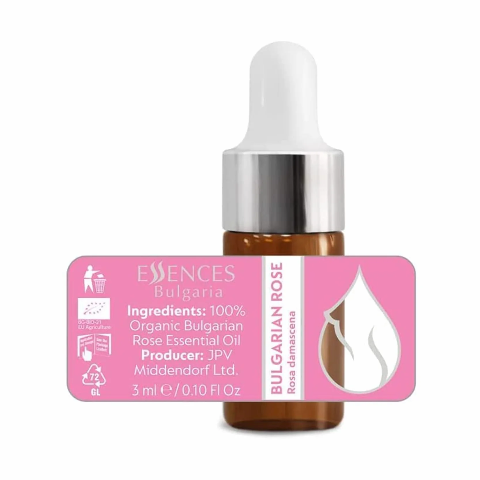 Zestaw "Luksus" Organicznych Olejków Eterycznych | Kocanka (5ml) + Róża (3ml)| 100% Czysty i Naturalny | Nierozcieńczony | Klasa terapeutyczna | Gospodarstwo rodzinne | Destylowany z parą wodną | 2szt