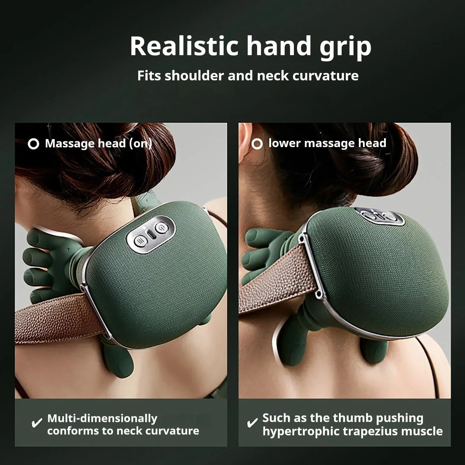 Cerviflex 4d Wireless Massager – Shiatsu Deep Tissue Relief with Heat, USB Neck and Back Massager with Heat, 3 Massage Settings, 2 Heating Levels, Deep Massage for Neck, Shoulder, Back(2 sets)
