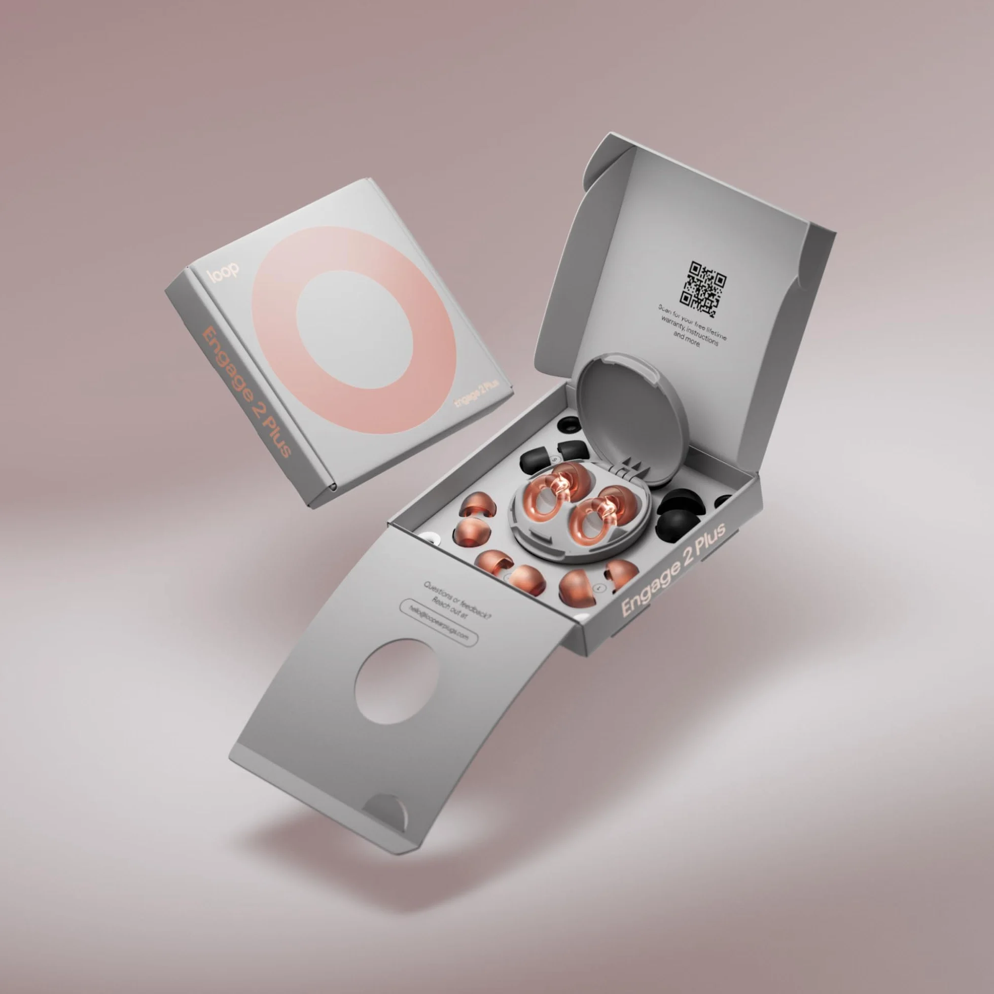 Loop Engage 2 Plus zatyczki do uszu tłumienie 16 dB Mute wyciszenie