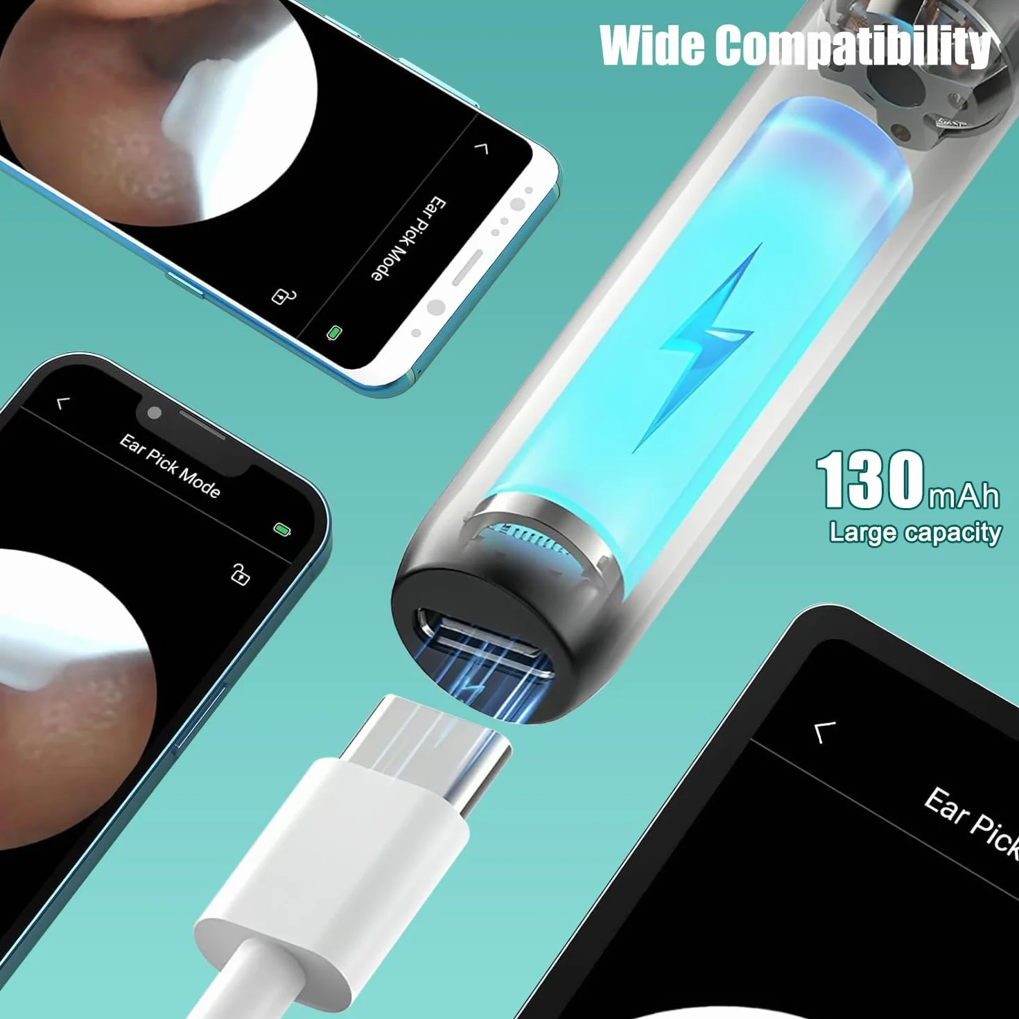 Cyfrowy otoskop WIFI do czyszczenia uszu z kamerą 1296P 3,5 mm HD wodoodporny