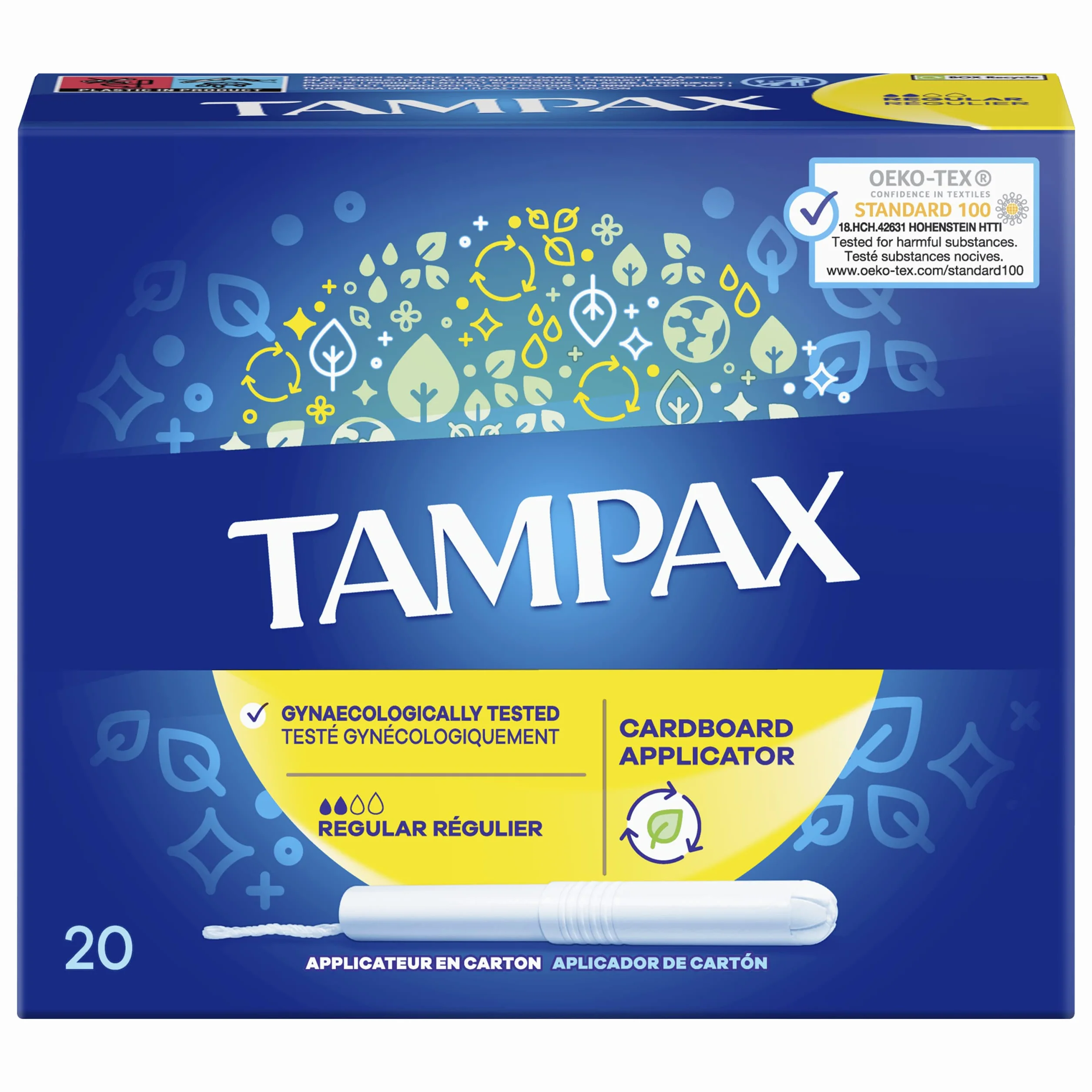 Tampax Zwykłe tampony z aplikatorem kartonowym, 20 sztuk