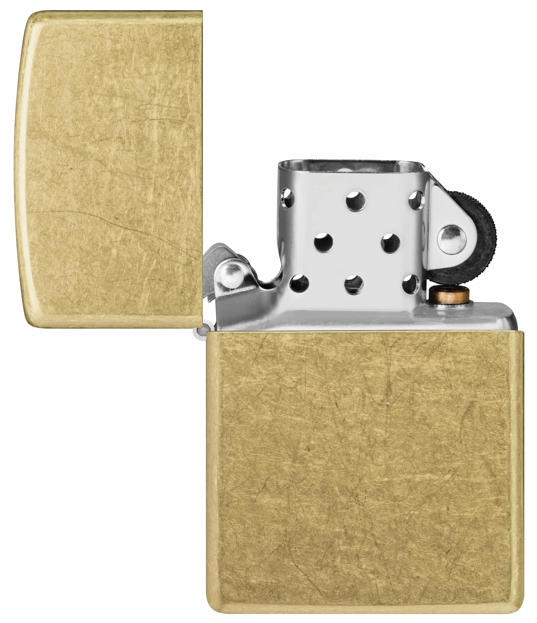 Zippo Street Brass Zapalniczka Sztormowa, Mosiądz, Wiatroodporna, Wielokrotnego Użytku, Wyprodukowana w USA