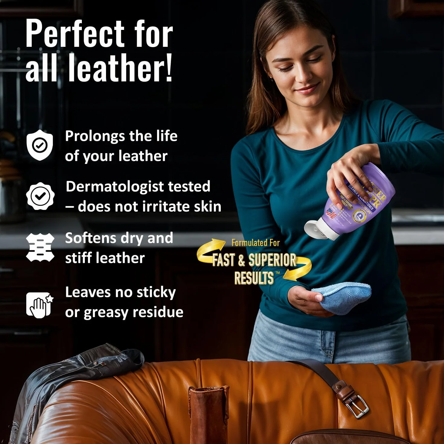 CPR Cleaning Products Leather 510.3 g Bottle środek czyszczący i odżywka do skóry