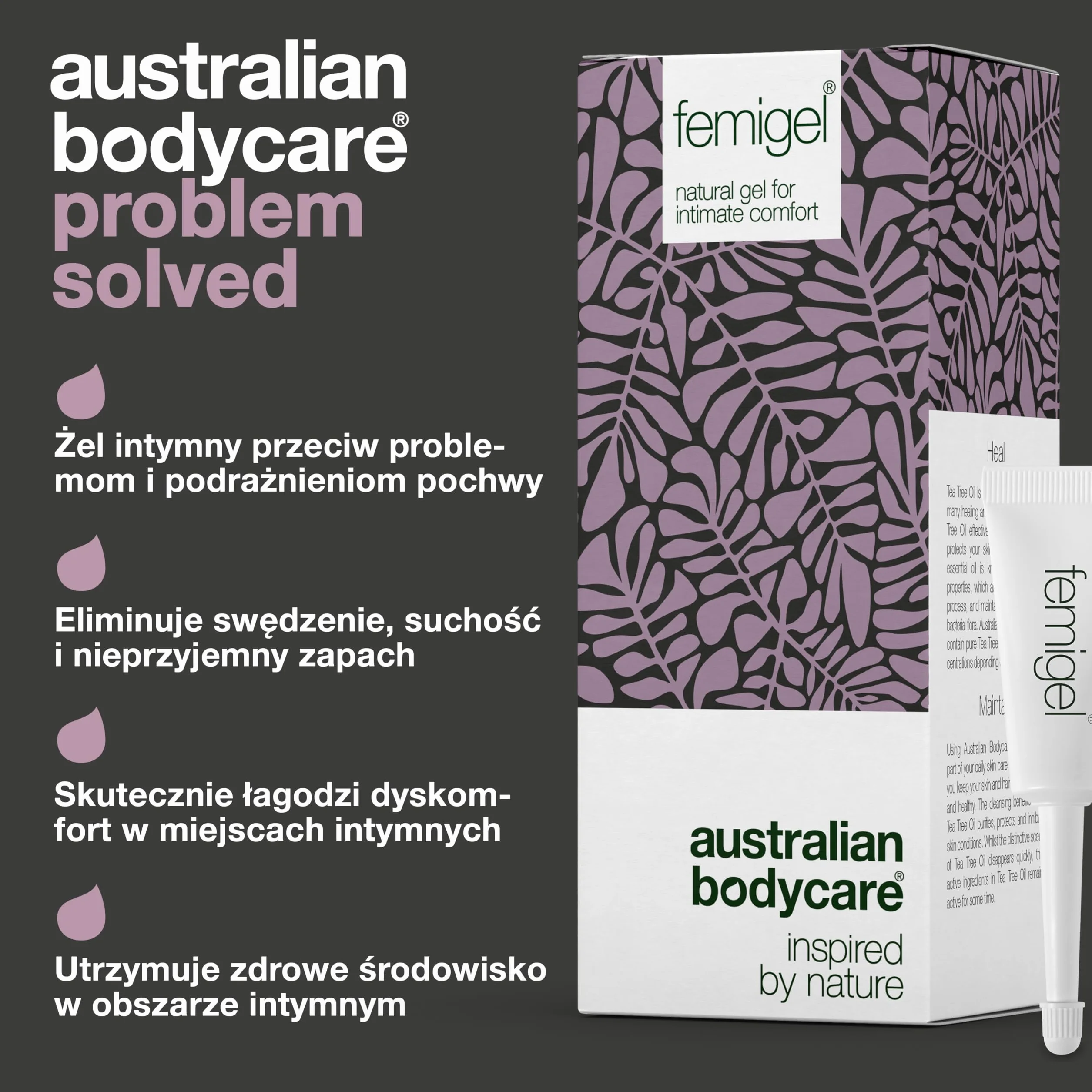 Australian Bodycare Femigel 15x5ml Naturalny żel do okolic intymnych z Olejkiem z Drzewa Herbacianego