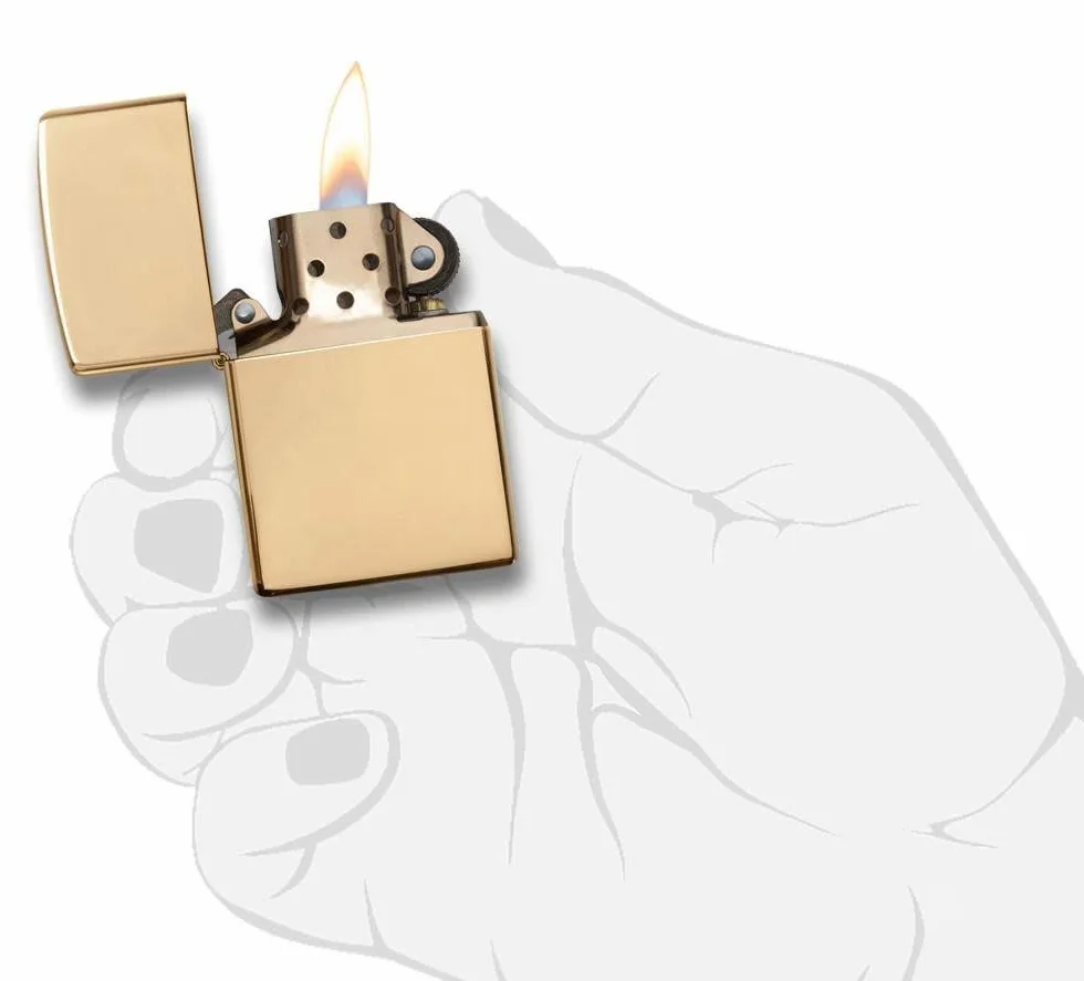 Zippo Zapalniczka Sztormowa Chromowana High Polished Brass Heavy Wall Model Podstawowy Wielokrotnego Użytku Odporna na Wiatr