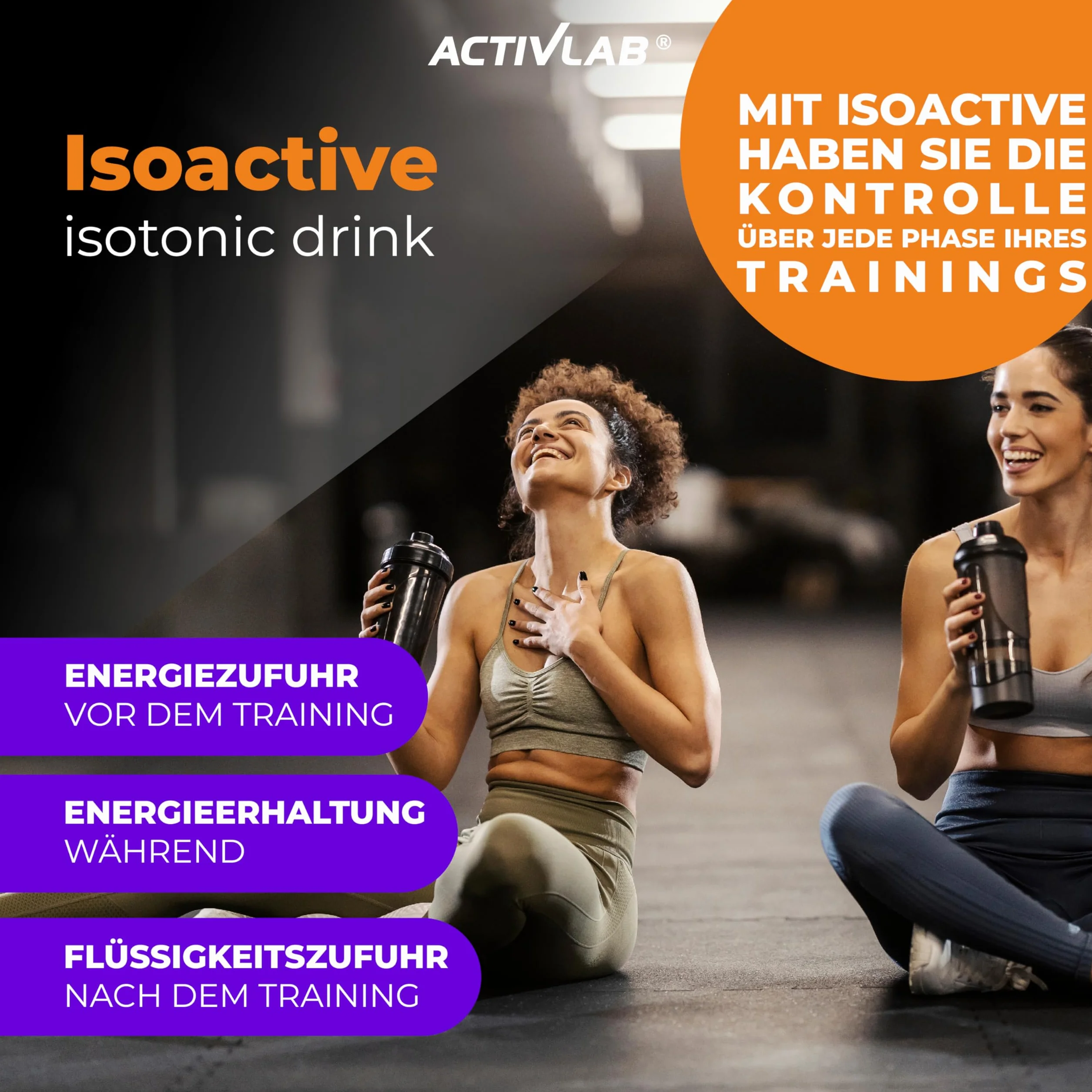 Acitlvab Iso Active – Napój Izotoniczny w Proszku – Kompleks Węglowodanów z Witaminami i Minerałami – Uzupełnienie Elektrolitów – Wapń Magnez (Wiśnia, 630g)