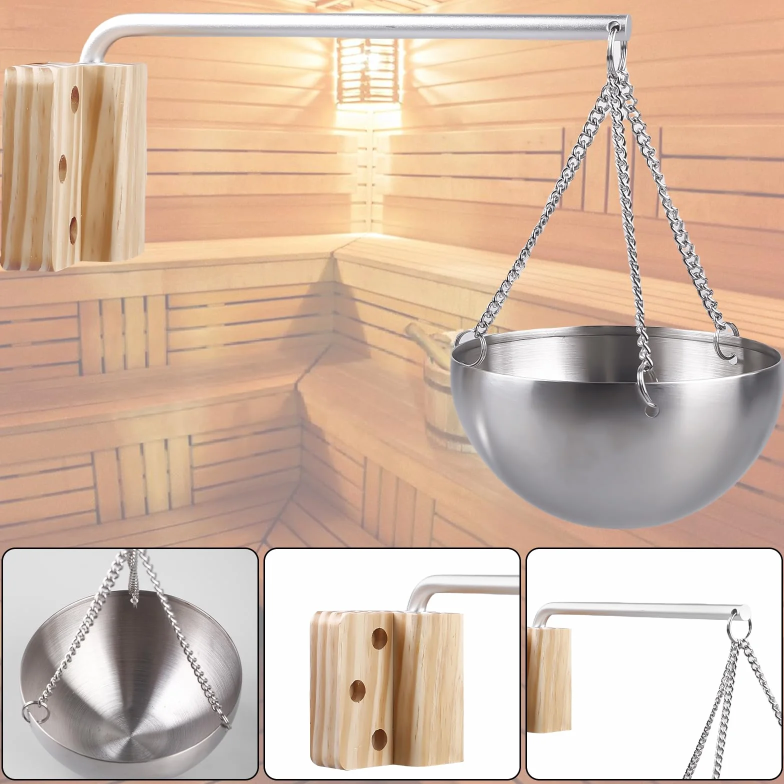 Miska aromaterapeutyczna do sauny 350 ml stal nierdzewna Ø 12 cm