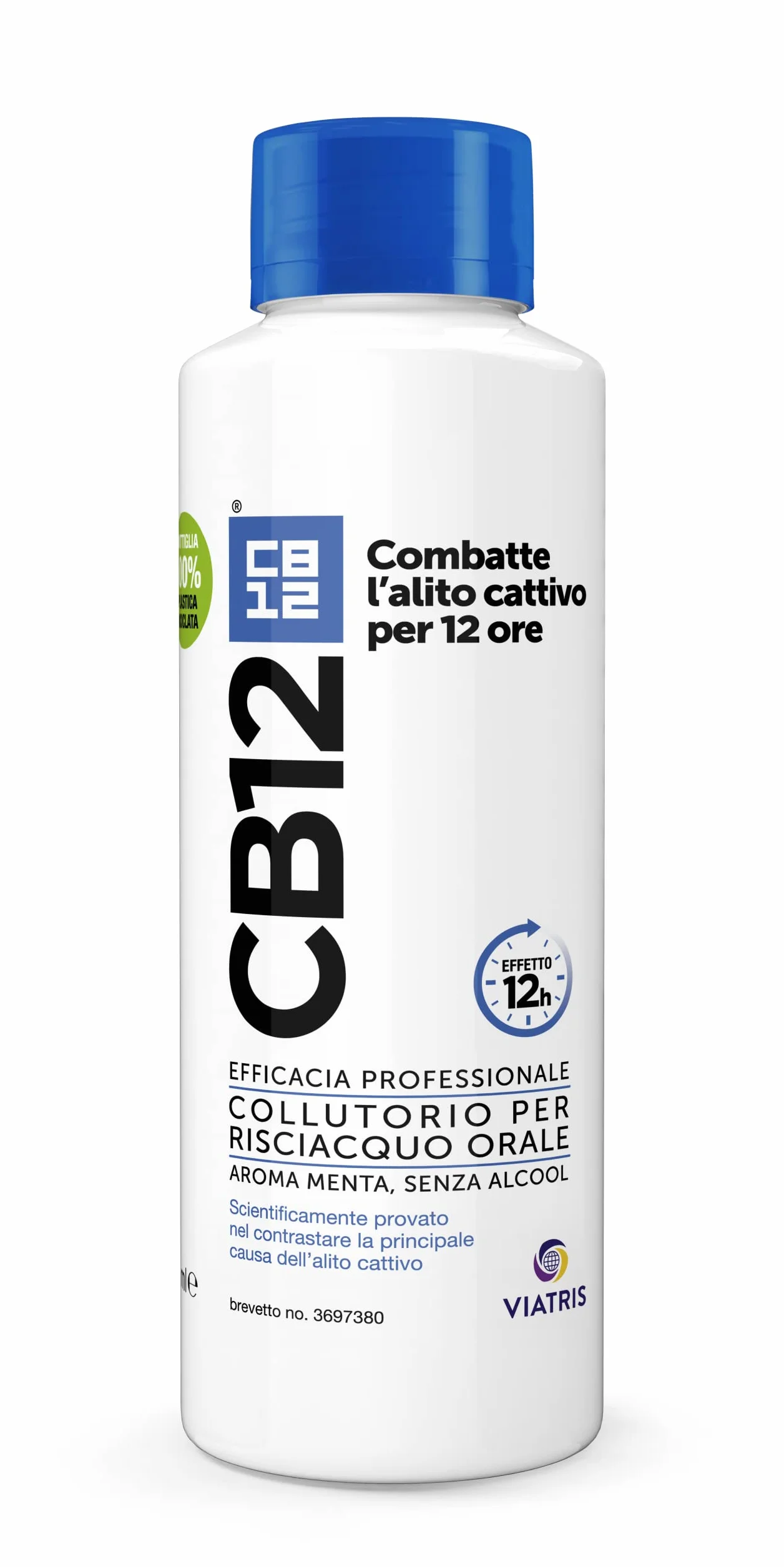 CB12 Codzienny płyn do płukania ust bez alkoholu na przyjemny oddech do 12 godzin z fluorkiem - 500 Ml