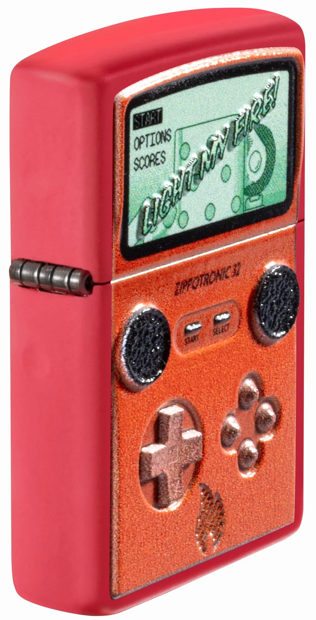 Zippo Retro Zapalniczka Sztormowa, Teksturowany Nadruk, do Napełniania, Wielokrotnego Użytku, Wiatroodporna Konstrukcja, Pudełko na Prezent, Wykonano w USA, Czerwony Matowy (Red Matte)