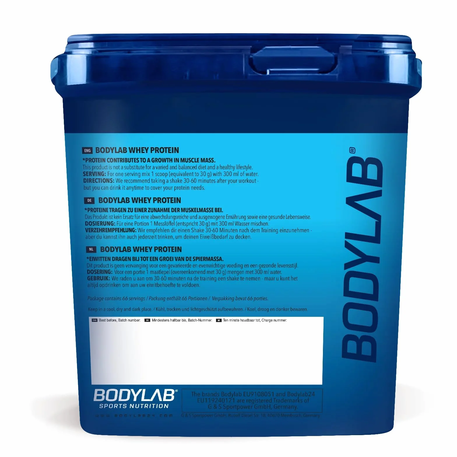 Bodylab24 Whey Protein w proszku, jogurt malinowy, 2 kg