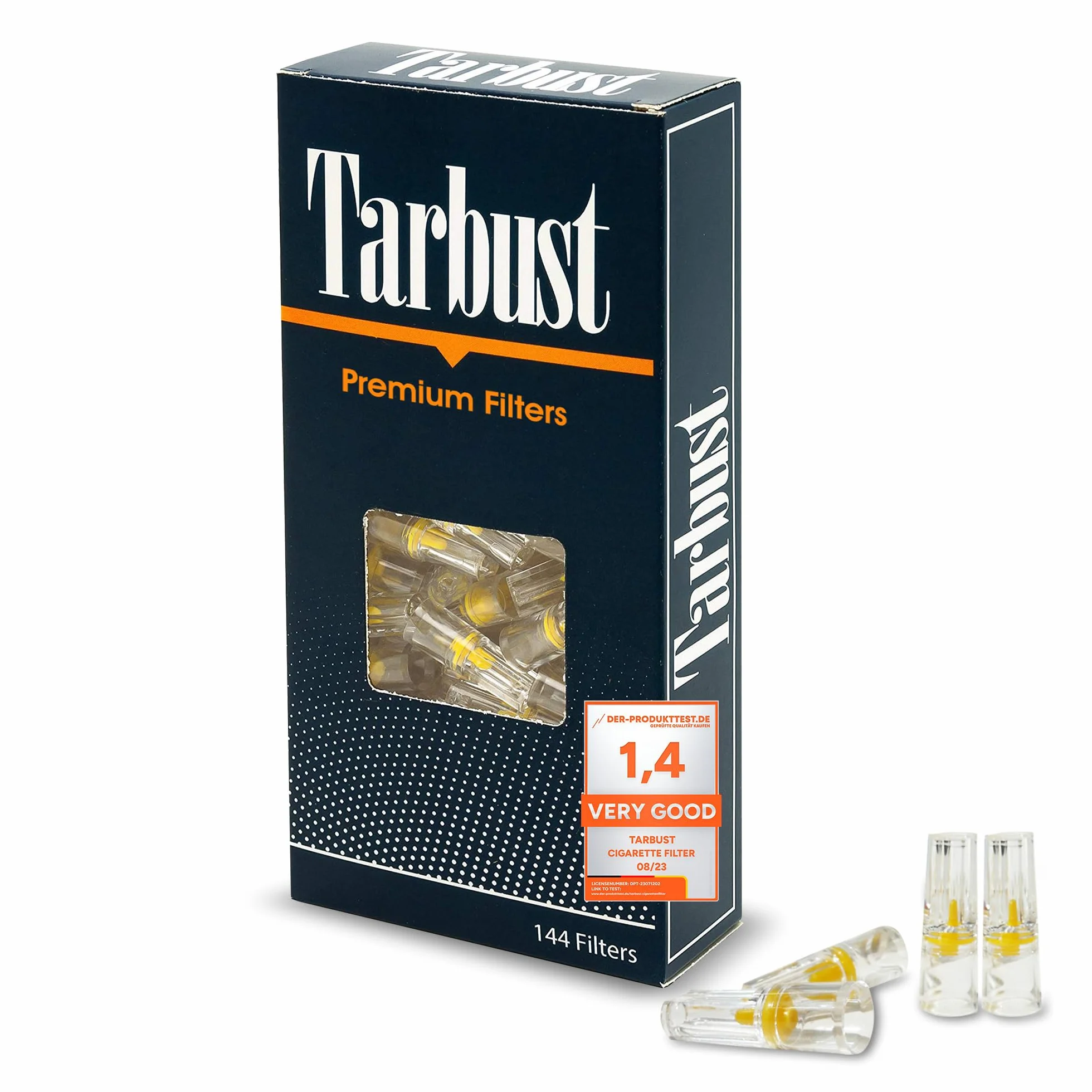 Tarbust 144 filtrów do papierosów, antysmolisty filtr 8 mm, plastikowy ustnik do standardowych papierosów