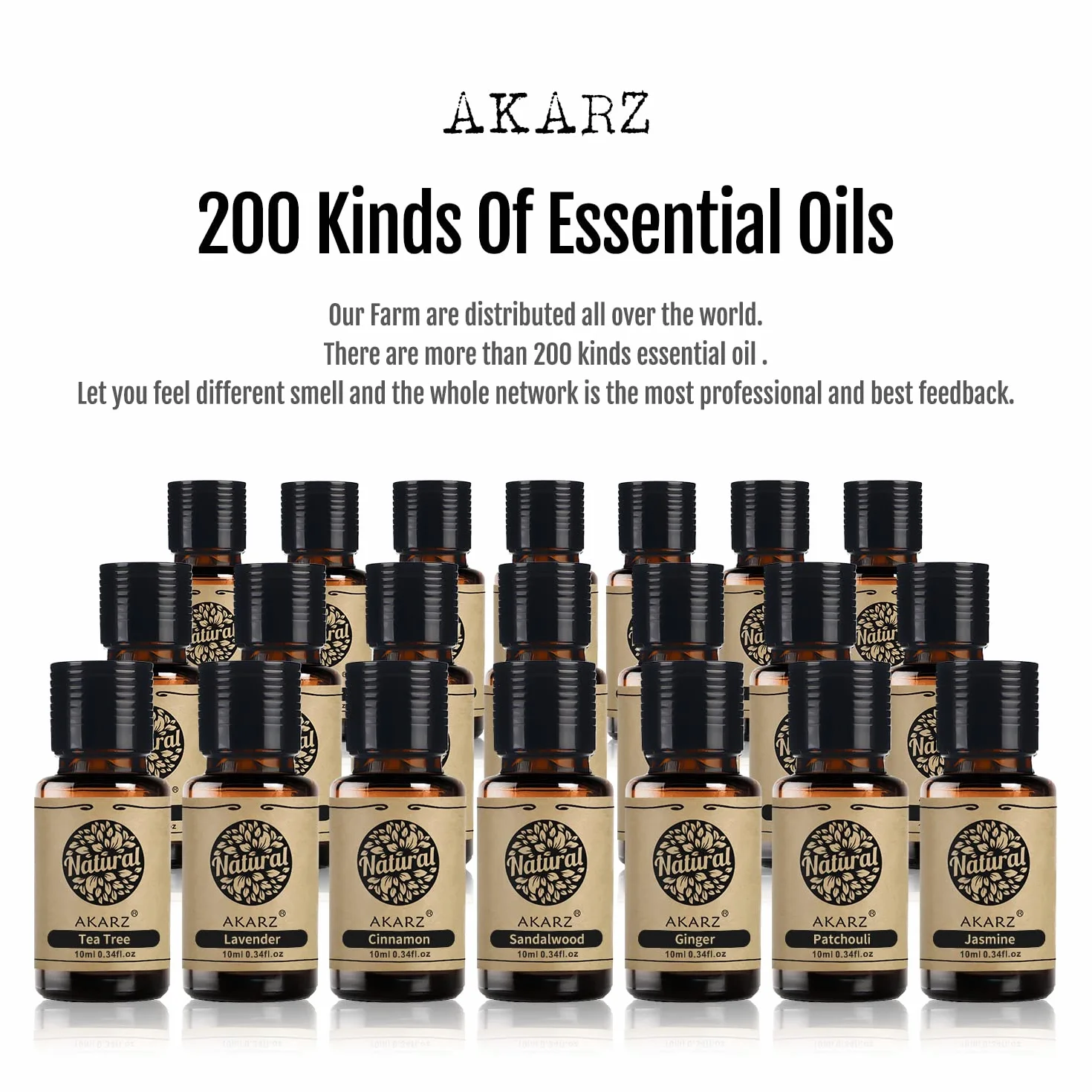 AKARZ Różany olejek eteryczny Naturalny organiczny olejek różany do ciała, dyfuzor, świeca, mydło, DIY, masaż Aroma 10ml