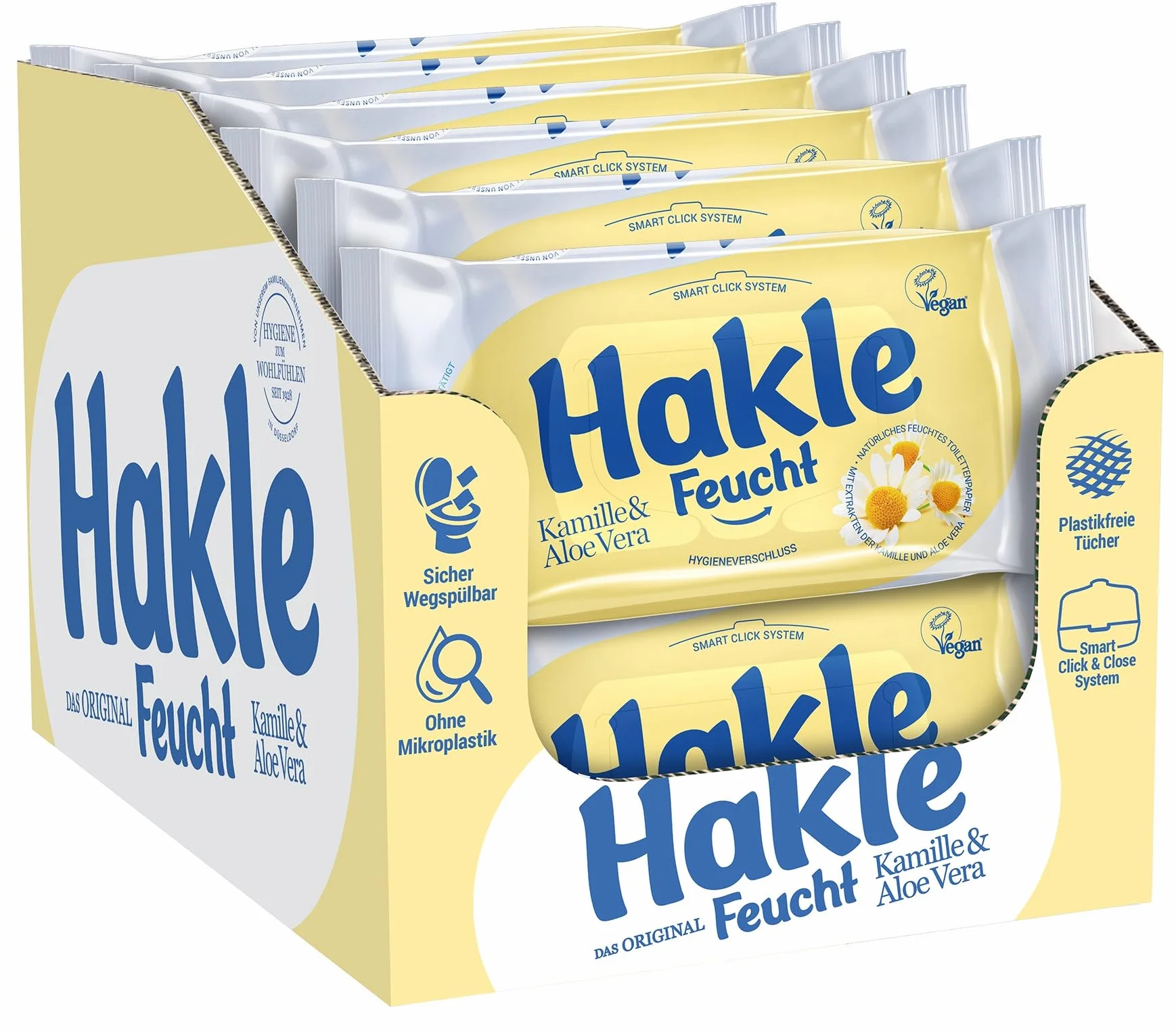 Hakle Wilgotny papier toaletowy rumianek i aloes 12 opakowań