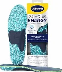 Dr. Scholl's 24-godzinne wkładki energetyczne – z każdym krokiem oddają energię, łagodzą zmęczone i bolące stopy dzięki technologii Memory Foam i Boosting Beads, elastyczne podparcie łuku stopy,
