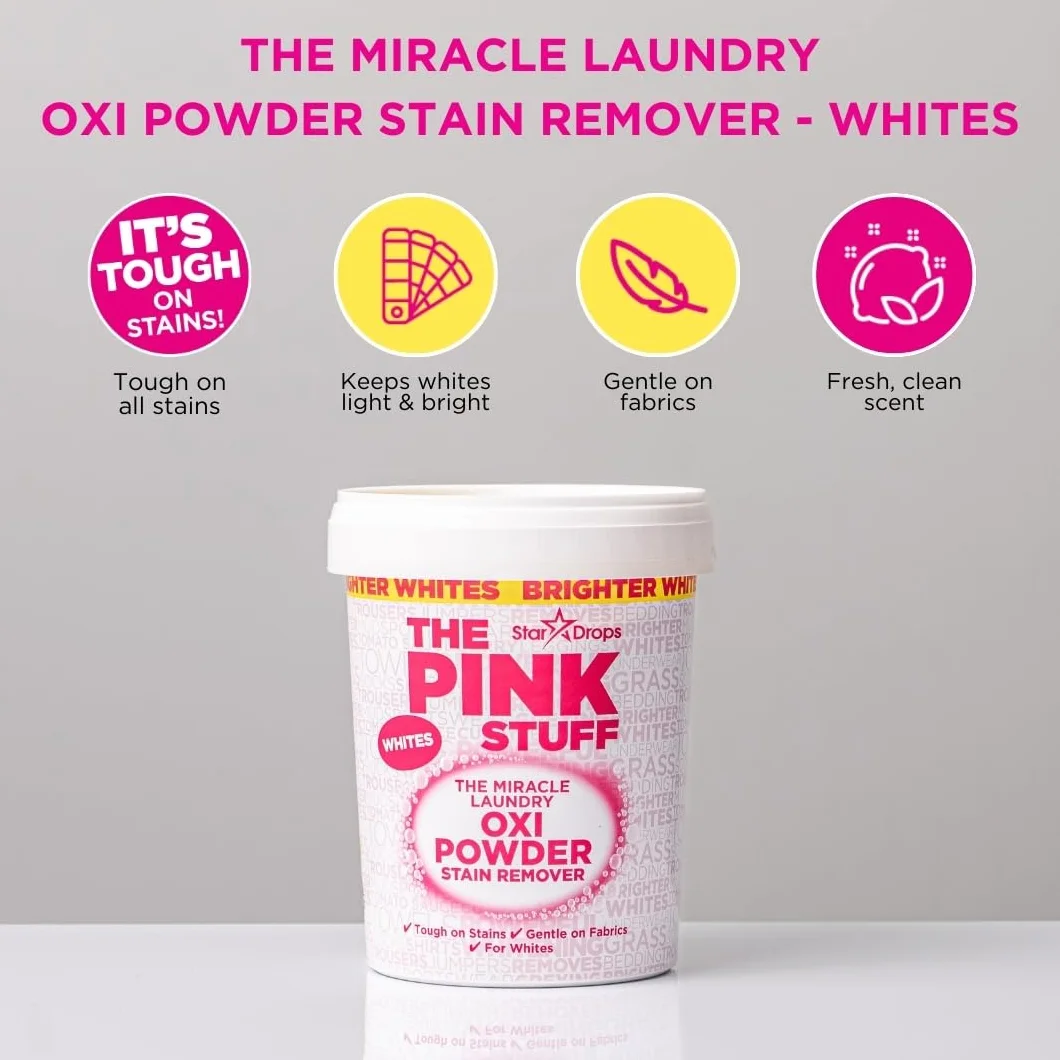 Stardrops The Pink Stuff Miracle Laundry Oxi proszek do usuwania plam 1 kg
