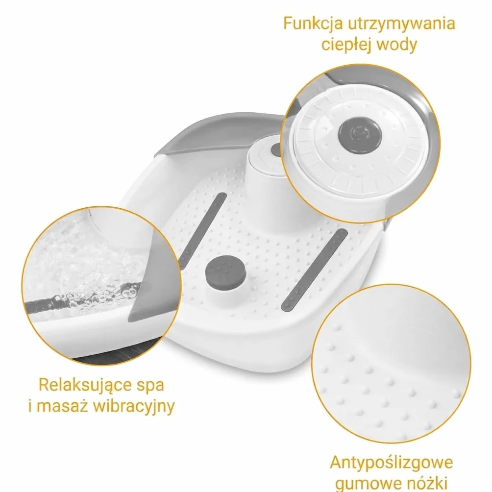 Medisana FS 881 Foot Spa z masażem stref refleksyjnych stóp, elektryczna kąpiel stóp z podgrzewaniem