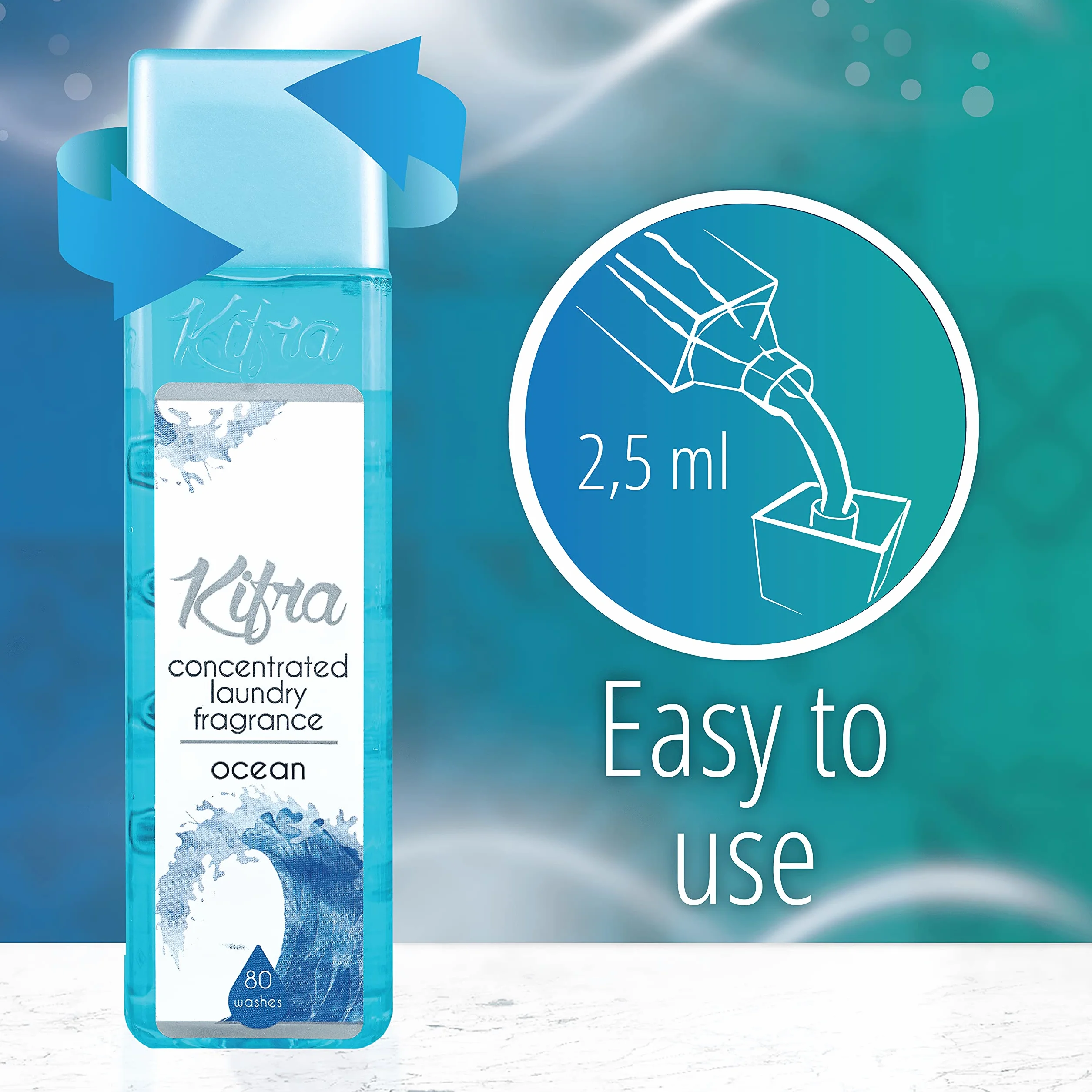 KIFRA Ocean skoncentrowane perfumy do prania 200 ml 80 cykli długotrwały zapach