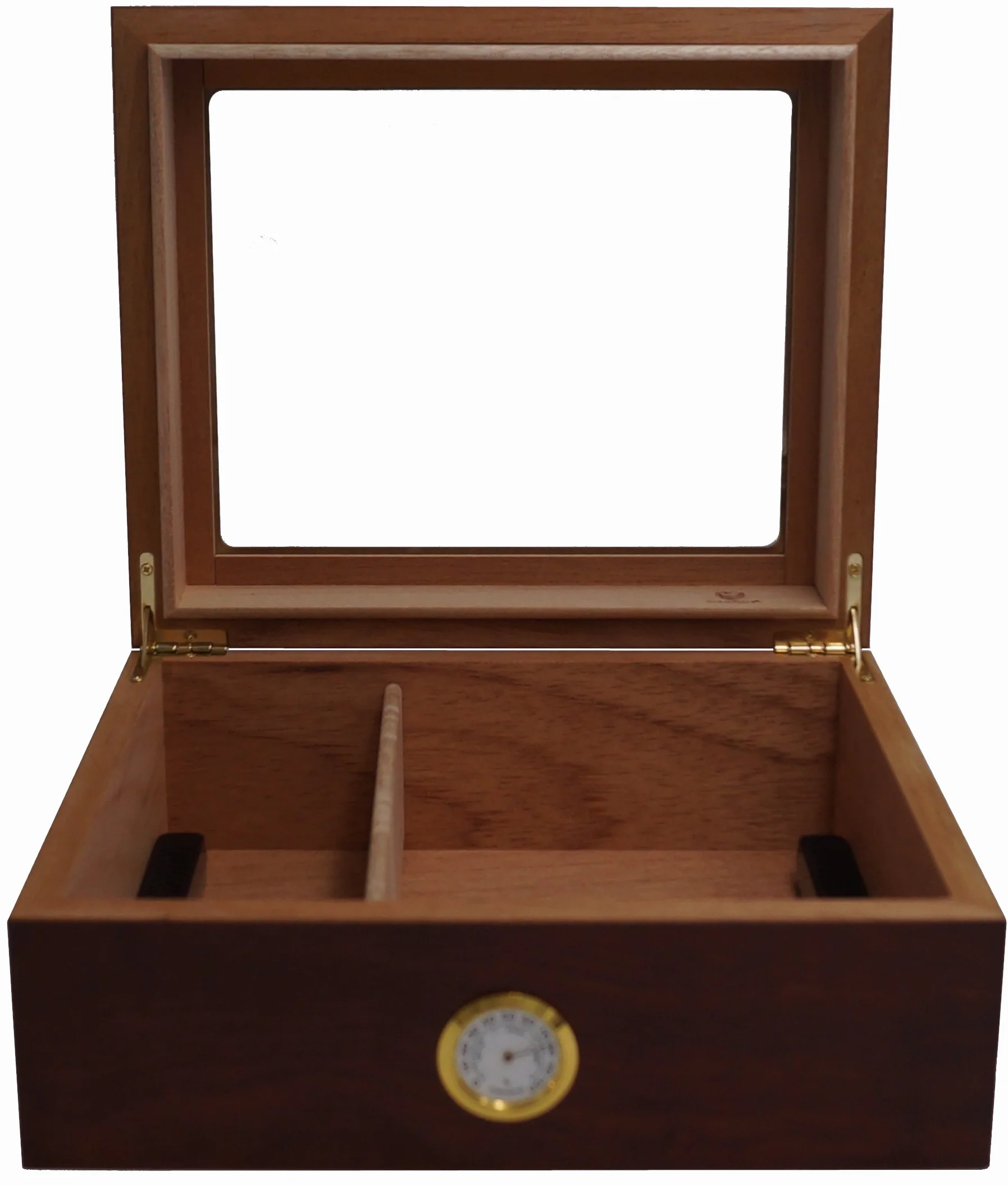 GERMANUS Cigar Humidor klasyczne biurko na ok. 50 cygar, brązowe, z higrometrem i nawilżaczem oraz instrukcją GERMANUS