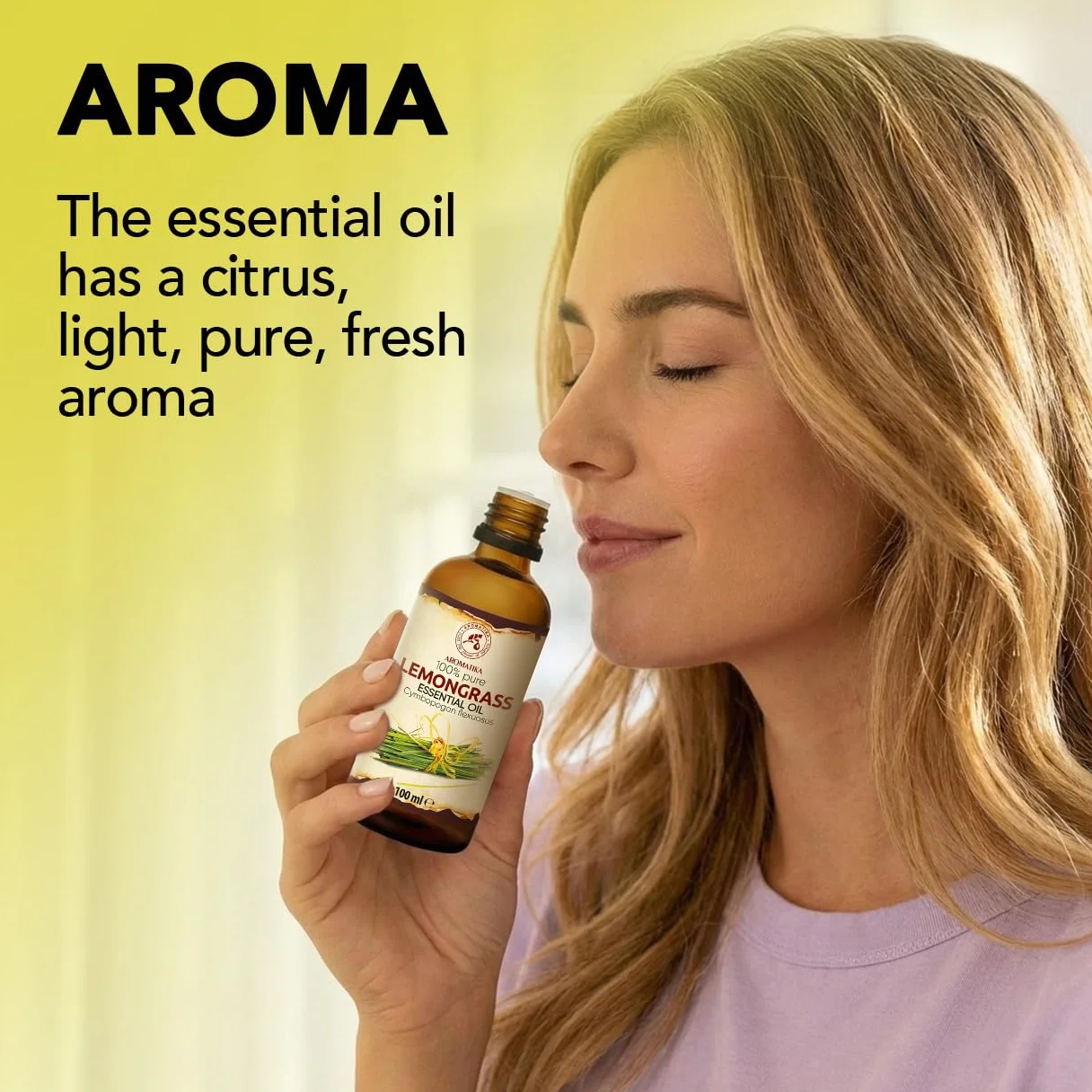 Olejek Eteryczny z Trawy Cytrynowej 2x100 ml - Cymbopogon Flexuosus - Olejek Aromatyczny do Dyfuzora - Aromaterapia - Świece Zapachowe - Mydła - Odświeżanie Powietrza