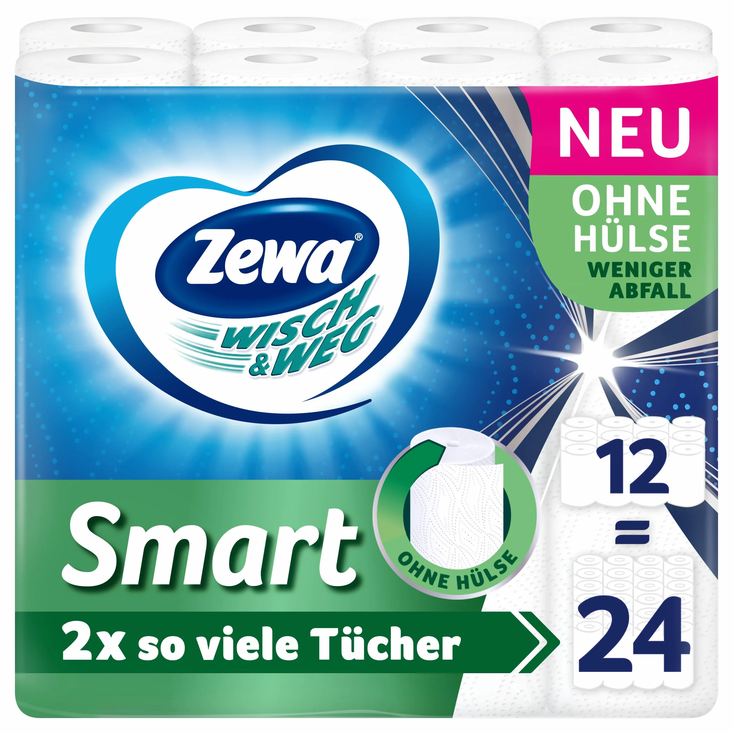 Zewa Wisch&Weg chusteczki domowe Smart 3x4x90 arkuszy