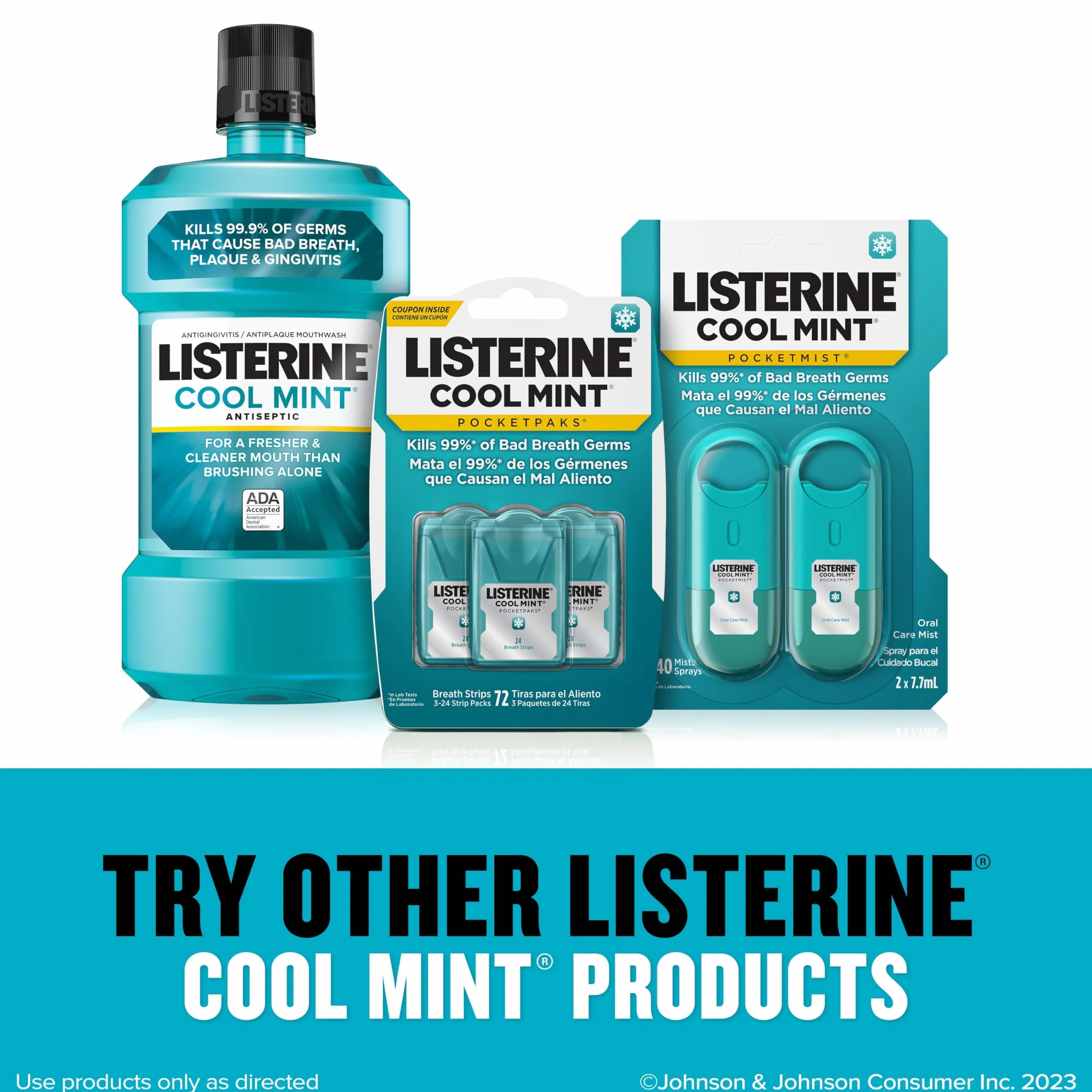 Listerine Cool Mint Pocketmist dozownik świeżego oddechu 2 sztuki