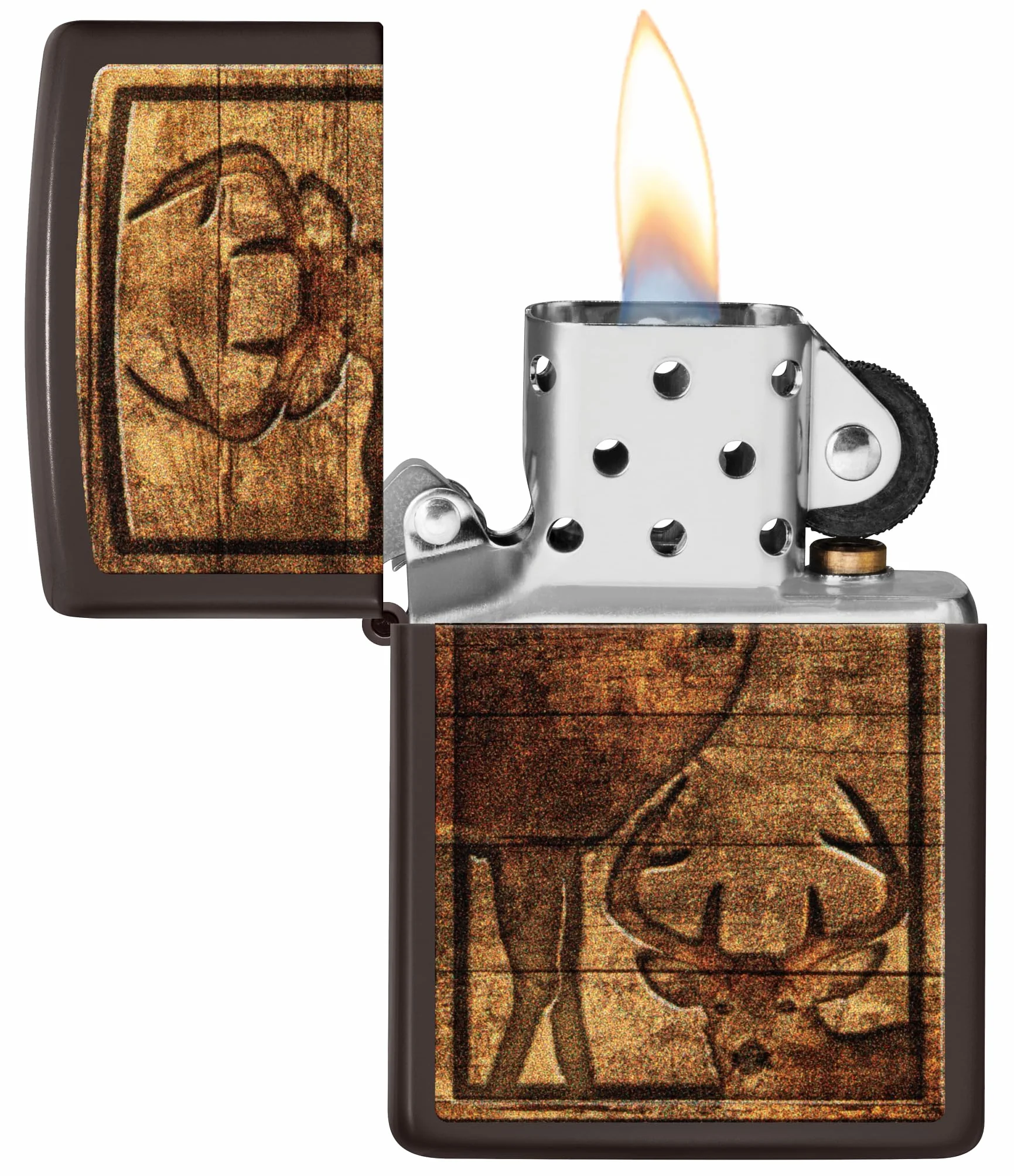 Zippo Zapalniczka Sztormowa Outdoor Wooden Nature Wielokrotnego Użytku Wiatroodporna Brązowy Pudełko na Prezent