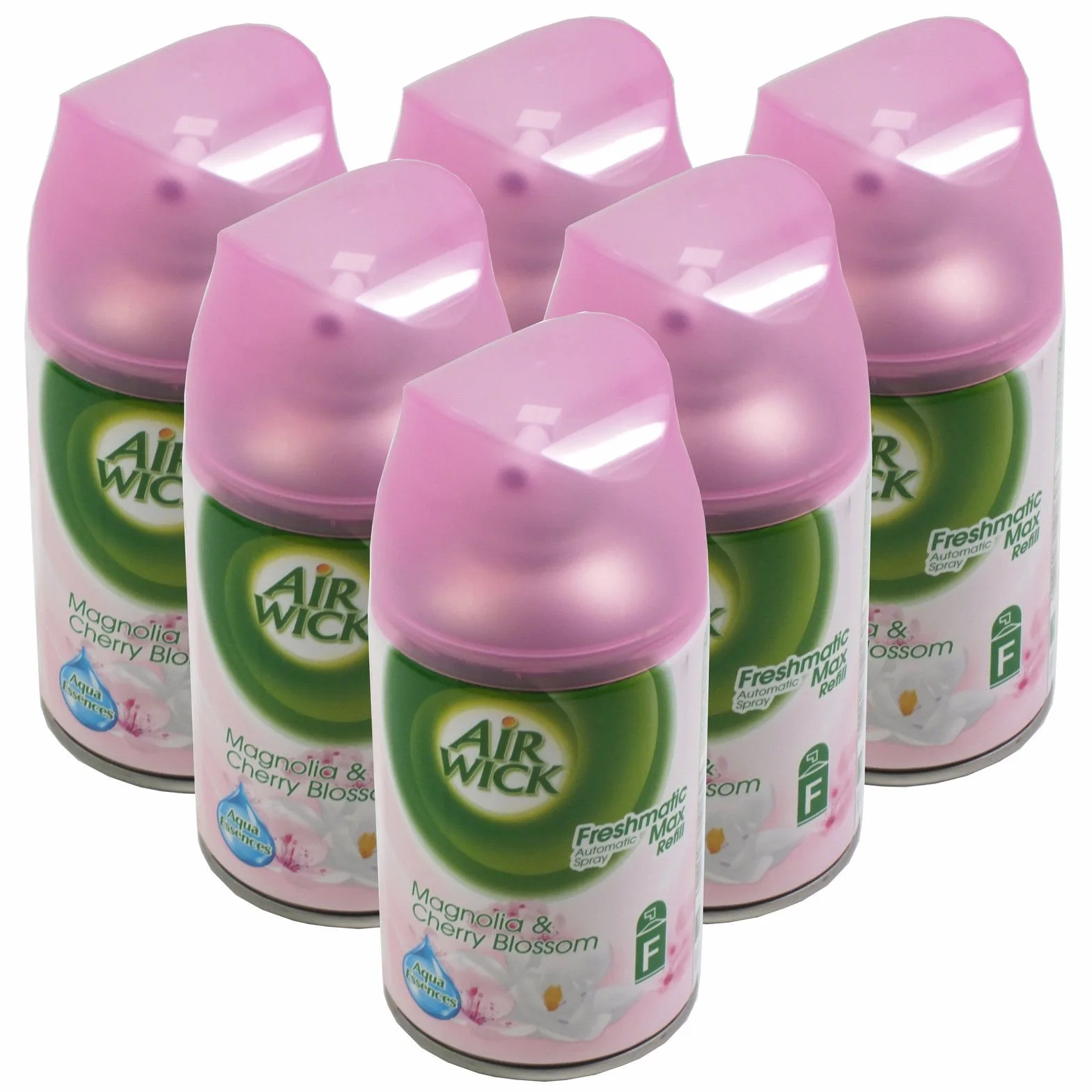 6 x 250 ml Air Wick Freshmatic Max wkład uzupełniający Airwick zapach świeża magnolia i kwiat wiśni / Magnolia & Cherry Blossom