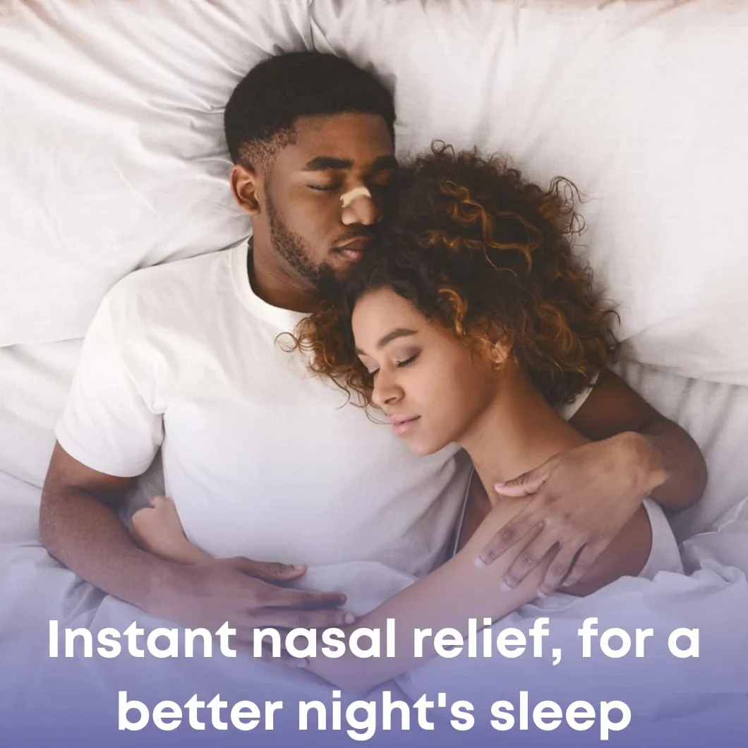 Paski do nosa S/M 60 by Sleepeze Remedies® | Chrapanie paski, aby zatrzymać chrapanie i pomóc Ci oddychać przez nos | chrapany korek ułatwiający sen bezdech i odpowiednie urządzenia przeciw chrapaniu