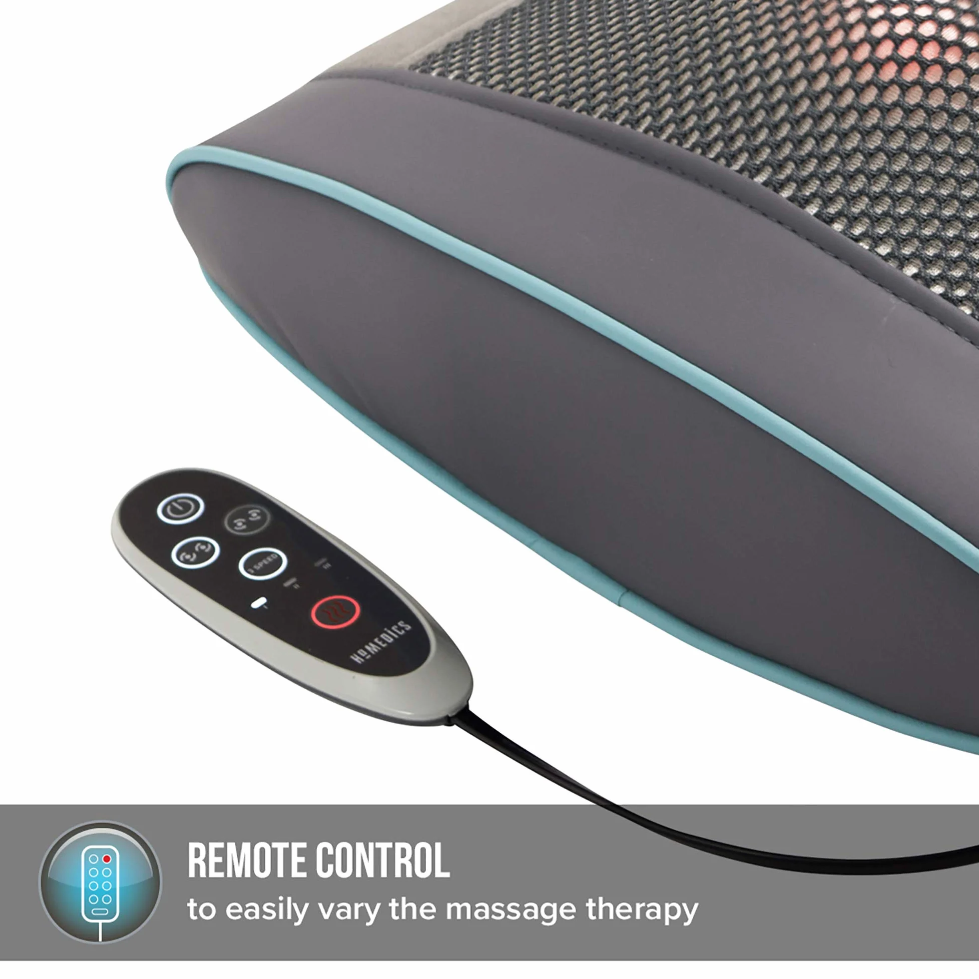 HoMedics Żelowa poduszka do masażu Shiatsu z technologią żelową, akumulatorem i funkcją podgrzewania