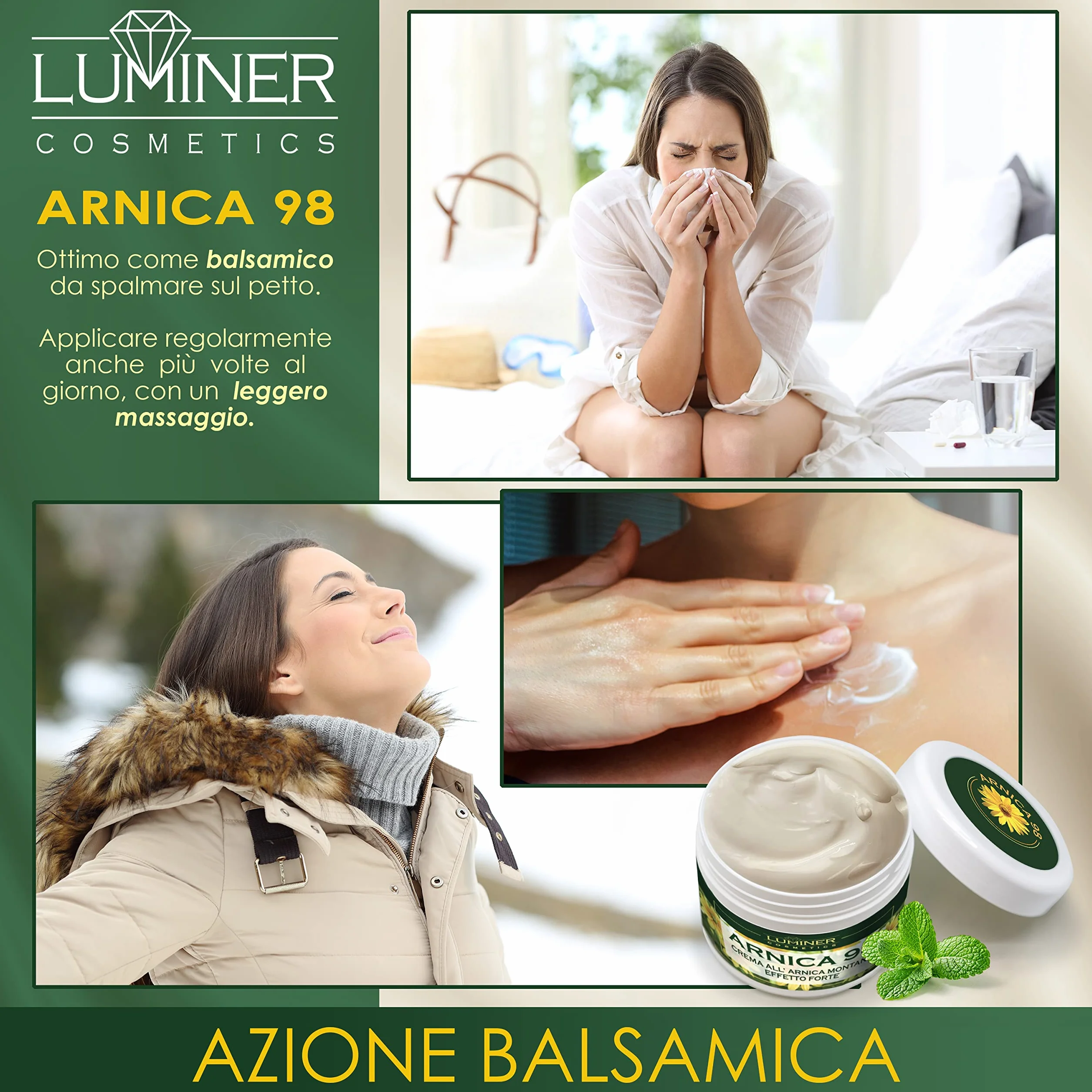 Arnika dla koni 200 ml LUMINER, silna arnica żelowa 98 do masażu, silny krem arnikowy Montana i mocny diabelski pazur, naturalna formuła skoncentrowana intensywnie działająca wyprodukowana we Włoszech