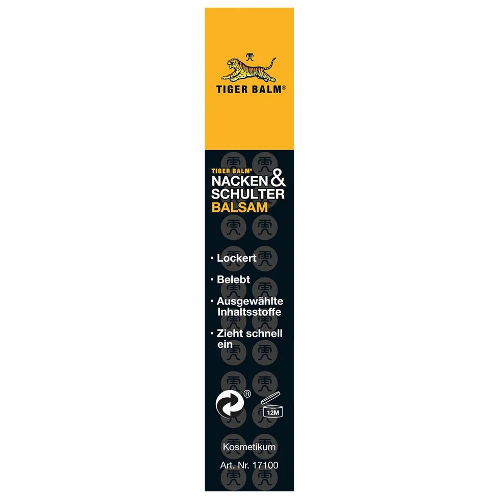TIGER BALM Balsam do smarowania karku i ramion, naturalny balsam rozluźniający napięcie w okolicy karku i ramion, pielęgnujące działanie, idealny w podróży 50 g (2er Pack)