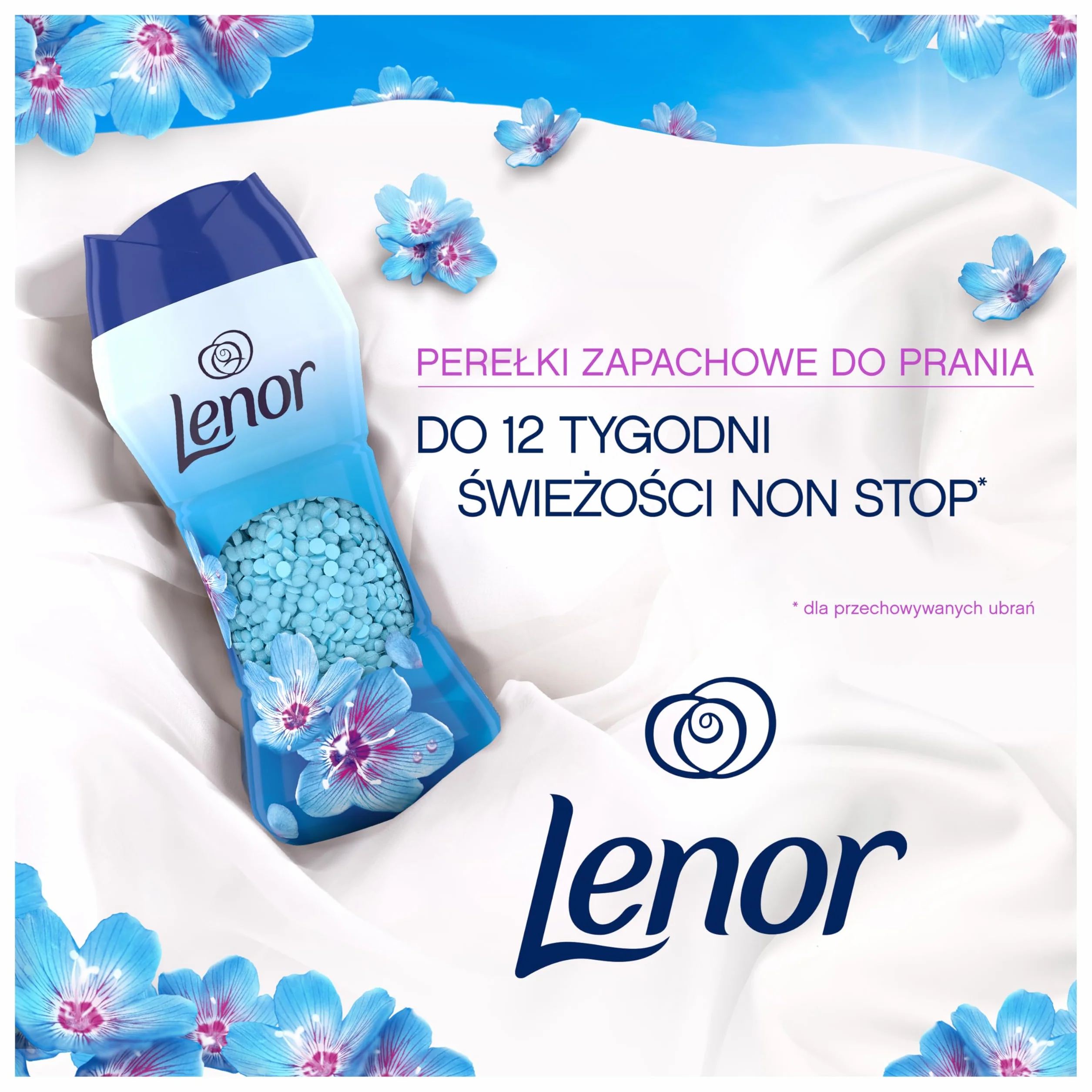 Lenor perfumowane perełki zapachowe do prania 195g, Spring Awakening, zapach non stop do 12 tygodni dla przechowywanych ubrań