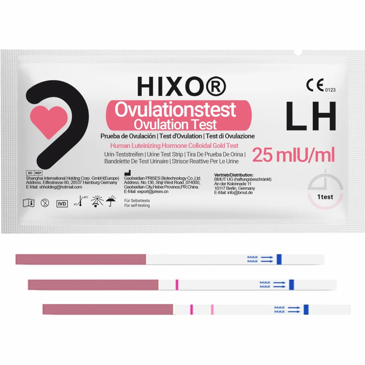 20 pasków testowych do owulacji – paski testowe LH do oznaczania owulacji – 25 mIU/ml – dokładność 99% – rozpoznawanie moczu – życzenia dziecka i monitorowanie cyklu dla kobiet