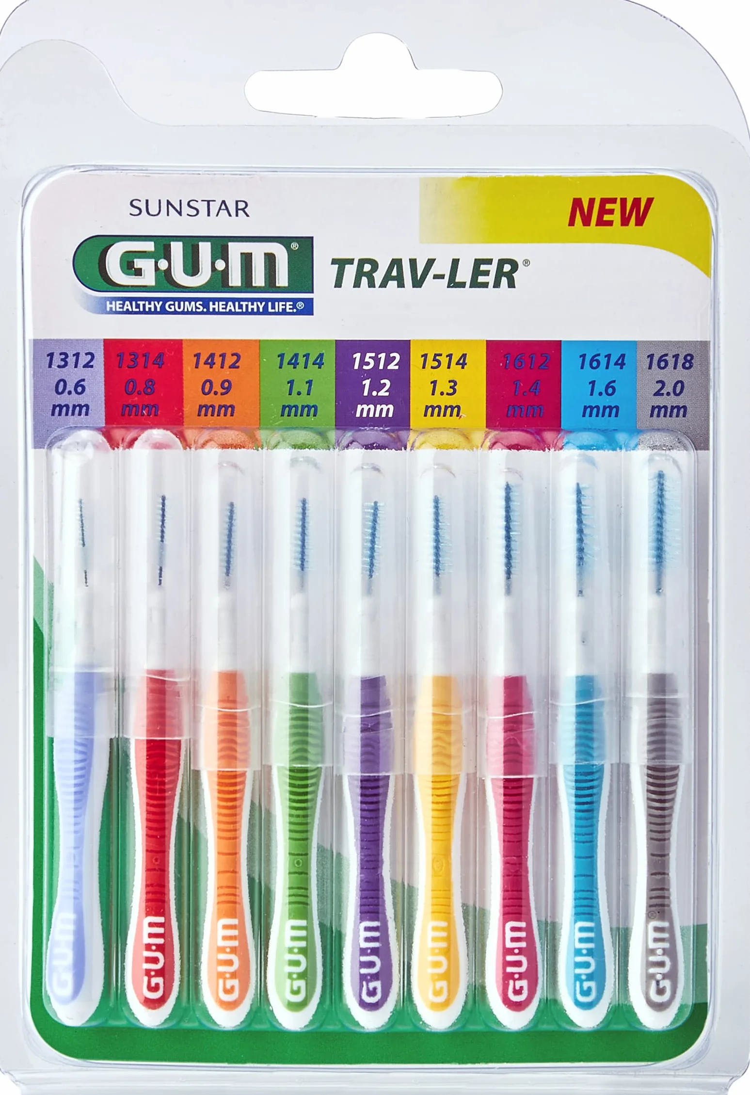 Gum Travler zestaw szczotek do czyszczenia 80 ml 9 sztuk