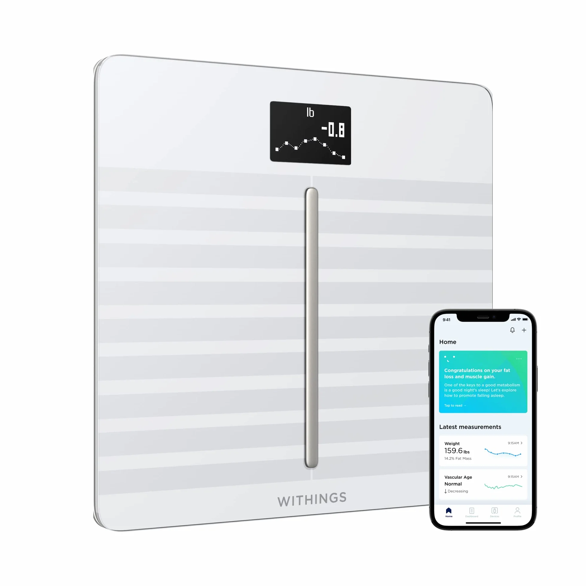 Withings Body Cardio WLAN Smart waga z funkcją składu ciała, pomiar tętna, BMI